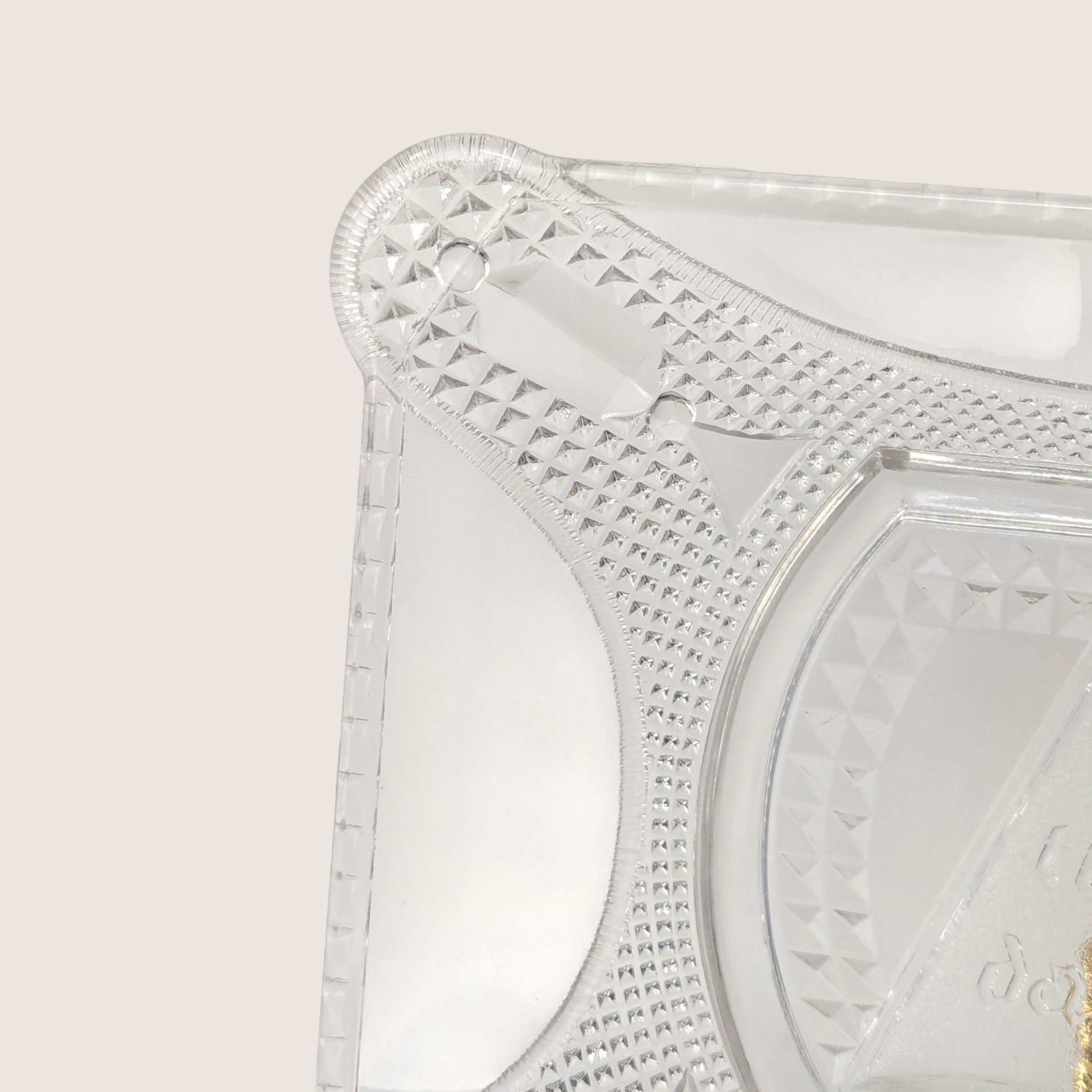 1880s Early American Pressed Glass Open Book Bread Tray