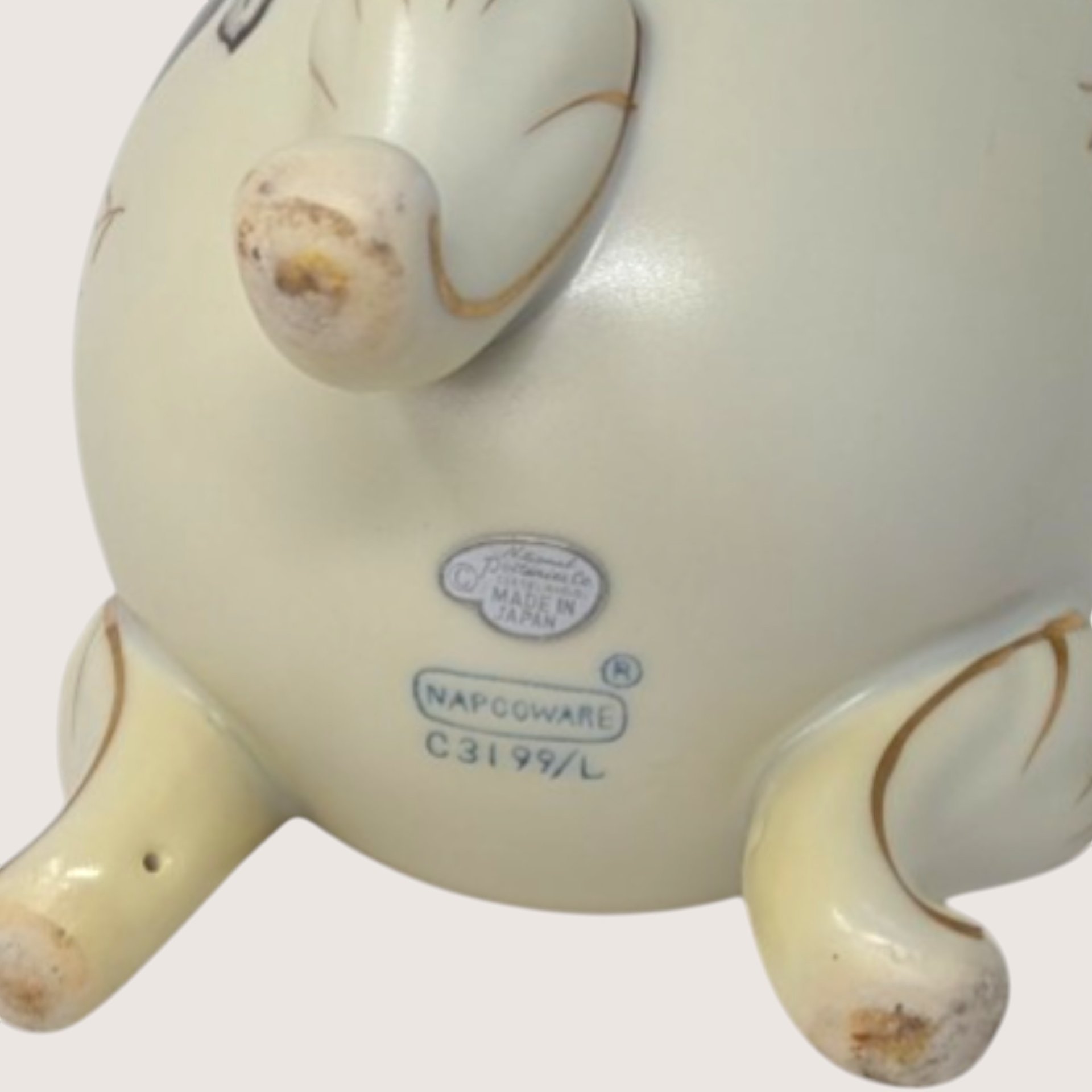 1960s Napcoware Floral Footed Egg Vase
