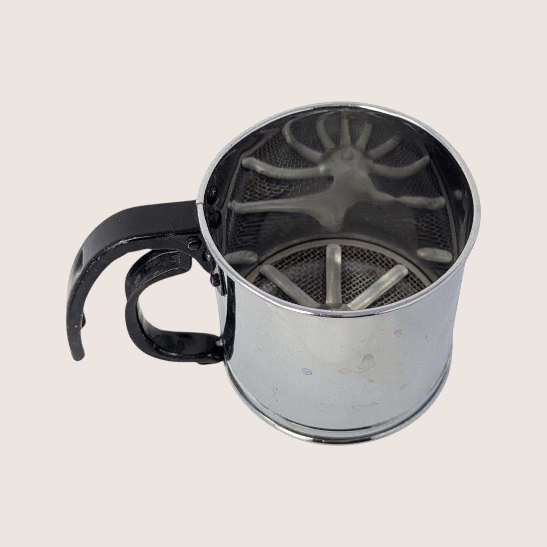1970s Stainless Steel Flour Sifter Set