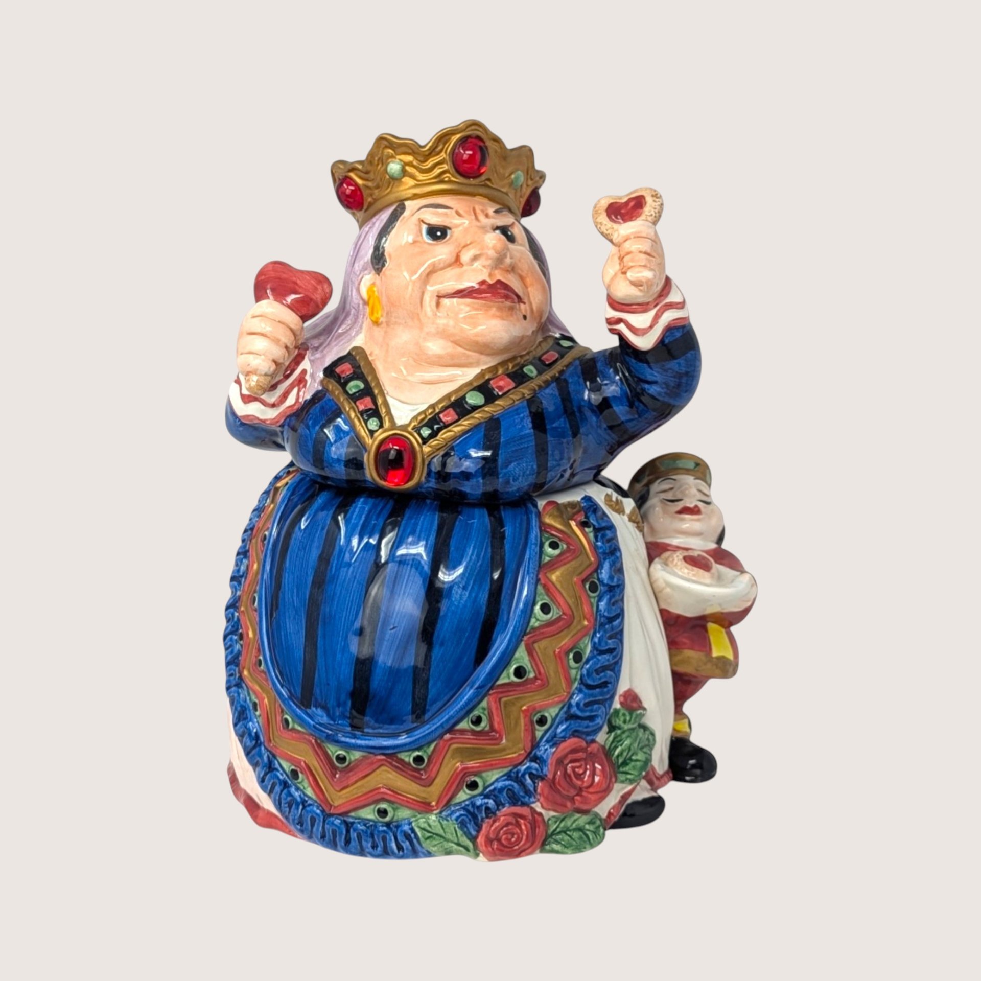 1992 Fitz and Floyd Queen of Hearts Cookie Jar