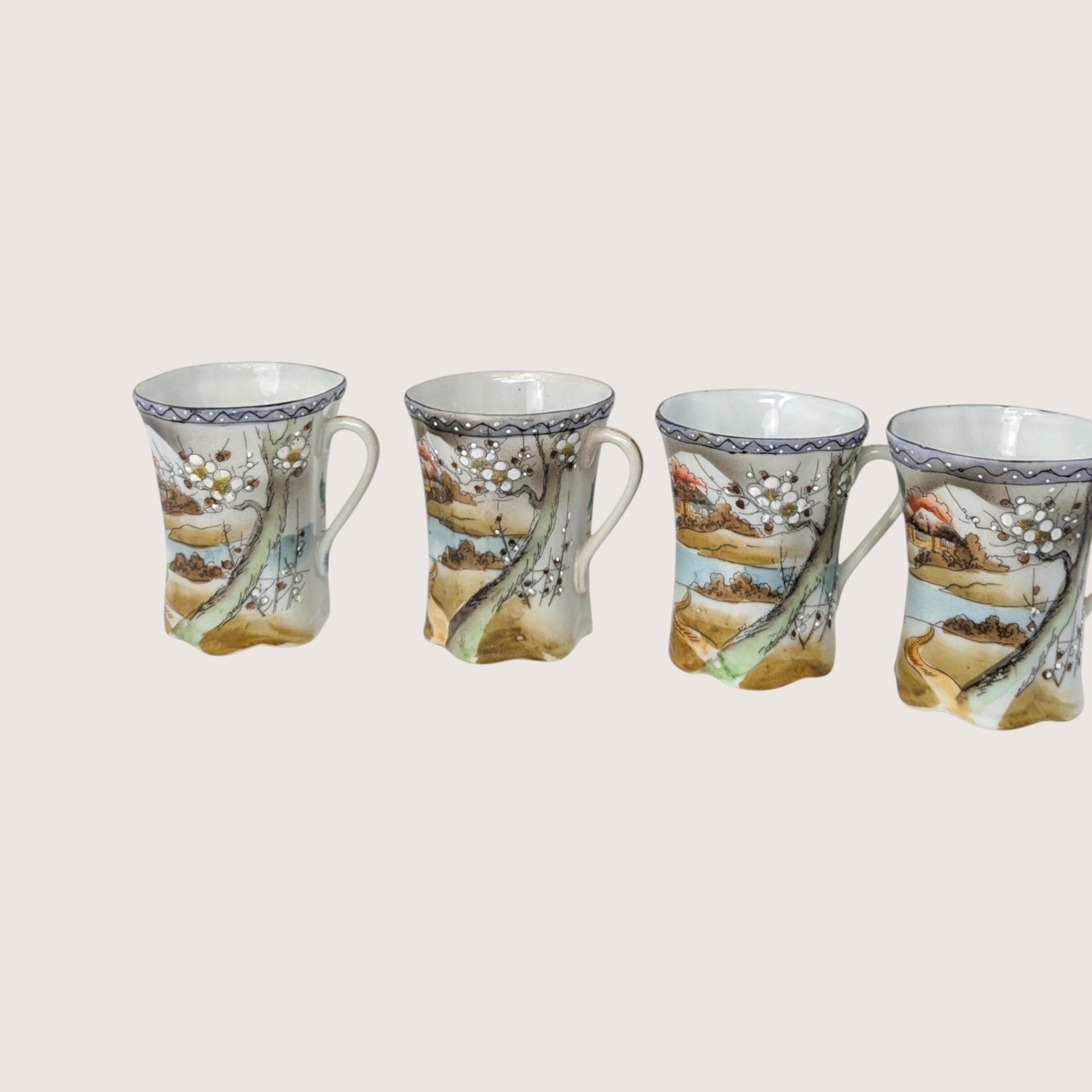 1910s Nippon Hand Painted Porcelain Tea Set