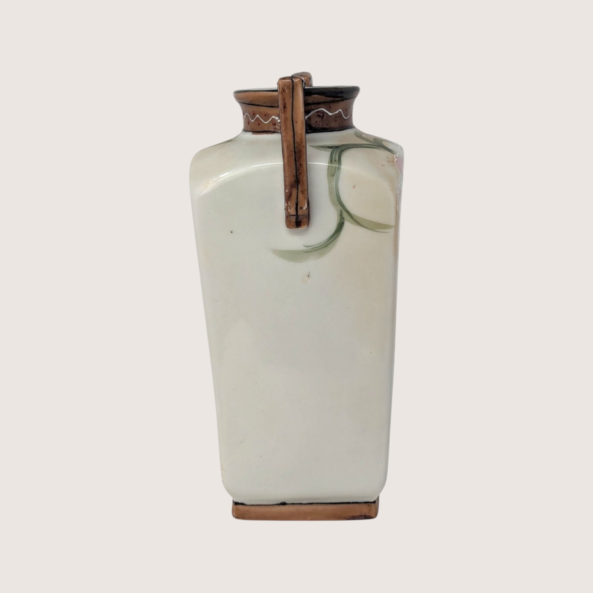 1910s Nippon Hand Painted Floral Porcelain Vase