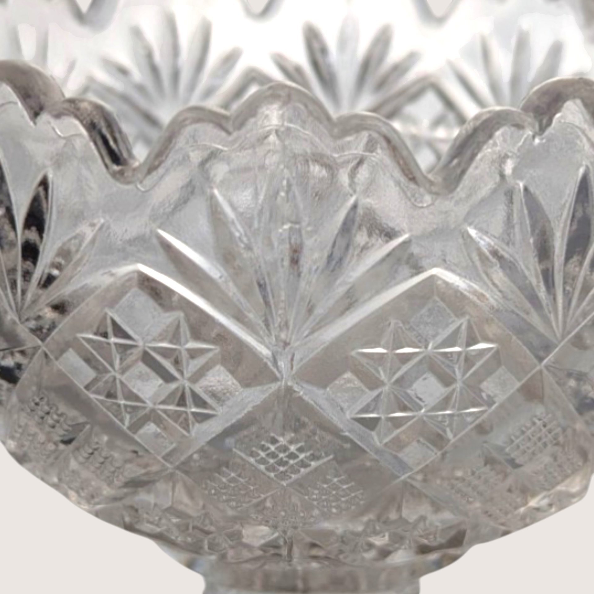 1910s Westmoreland Glass Thumbelina Mini Punch Bowl Set with 6 Cups