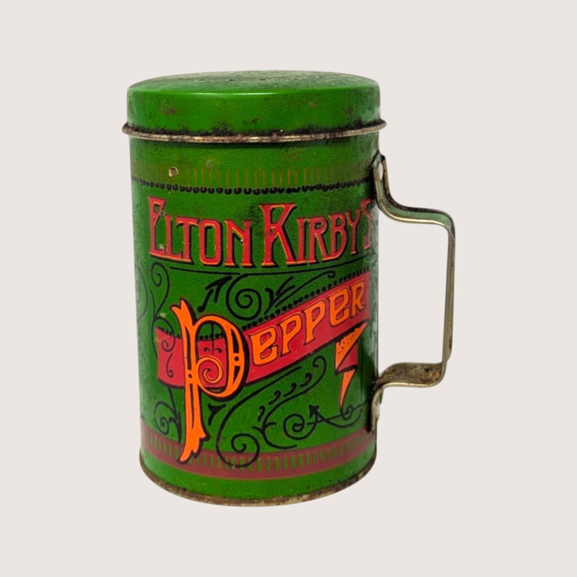 1970s Elton Kirby Percival Duffin Tin Salt and Pepper Shakers Set