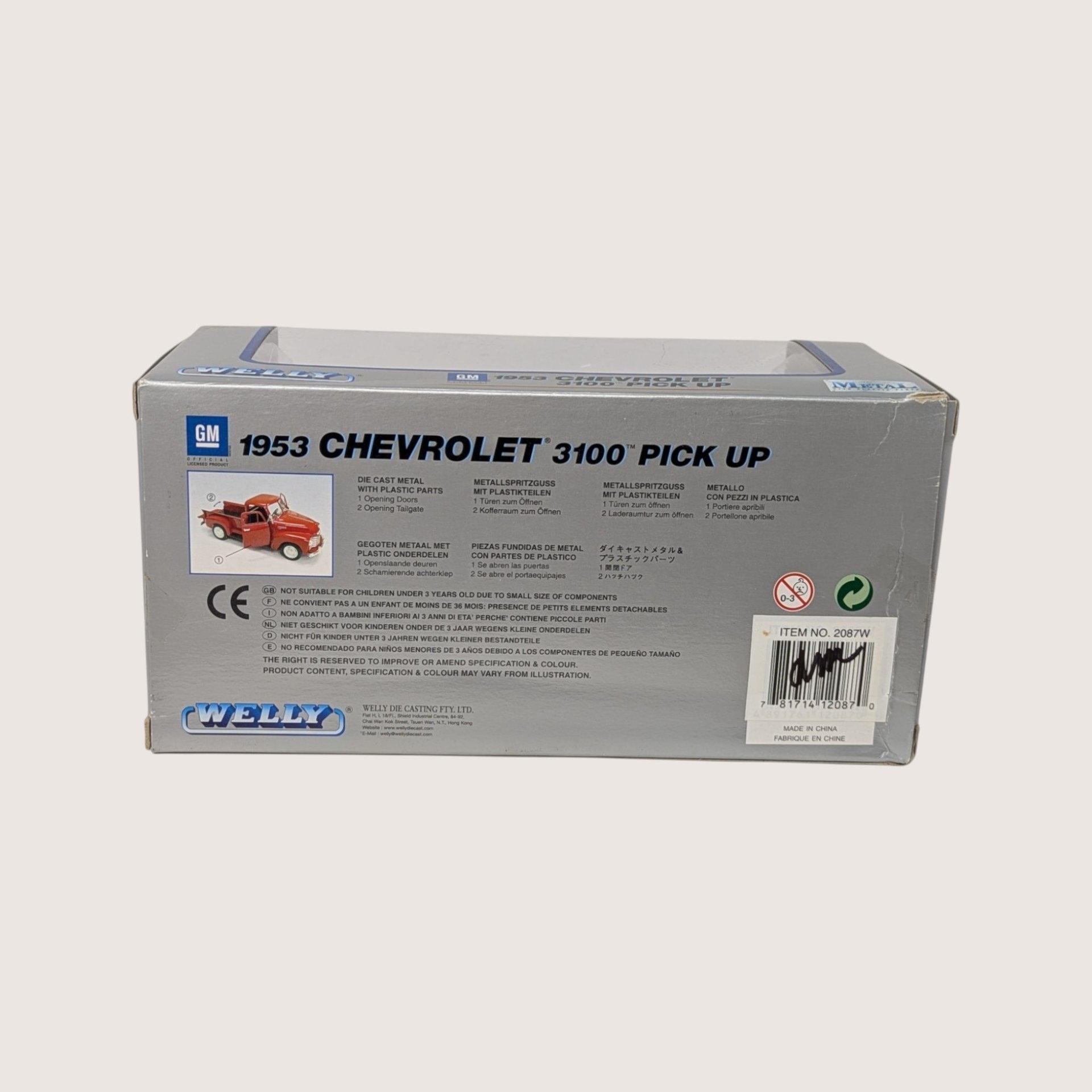 2000 Welly 1953 Chevrolet 3100 Pick Up Truck Die Cast Model