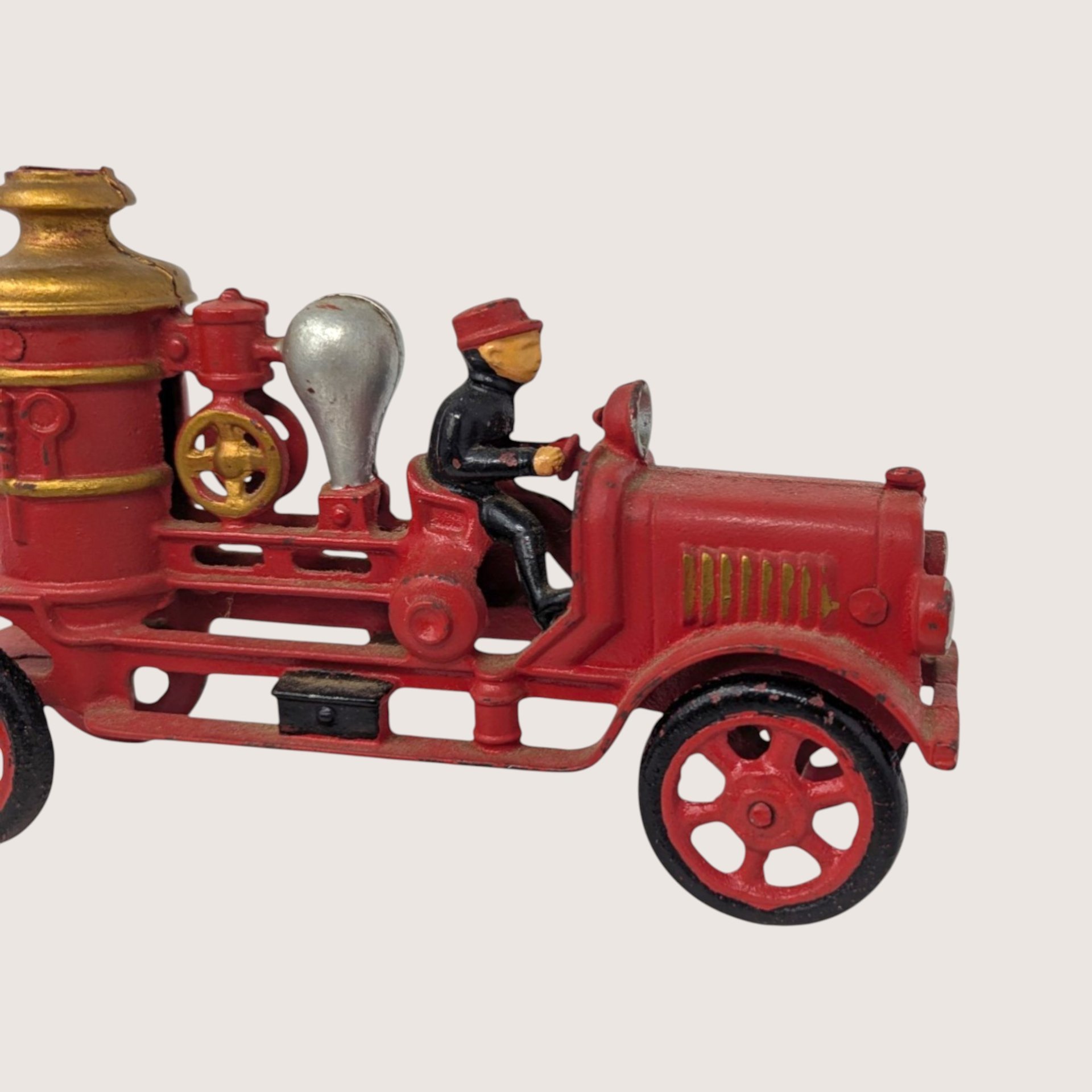1920s Hubley Cast Iron Pumper Fire Engine Toy