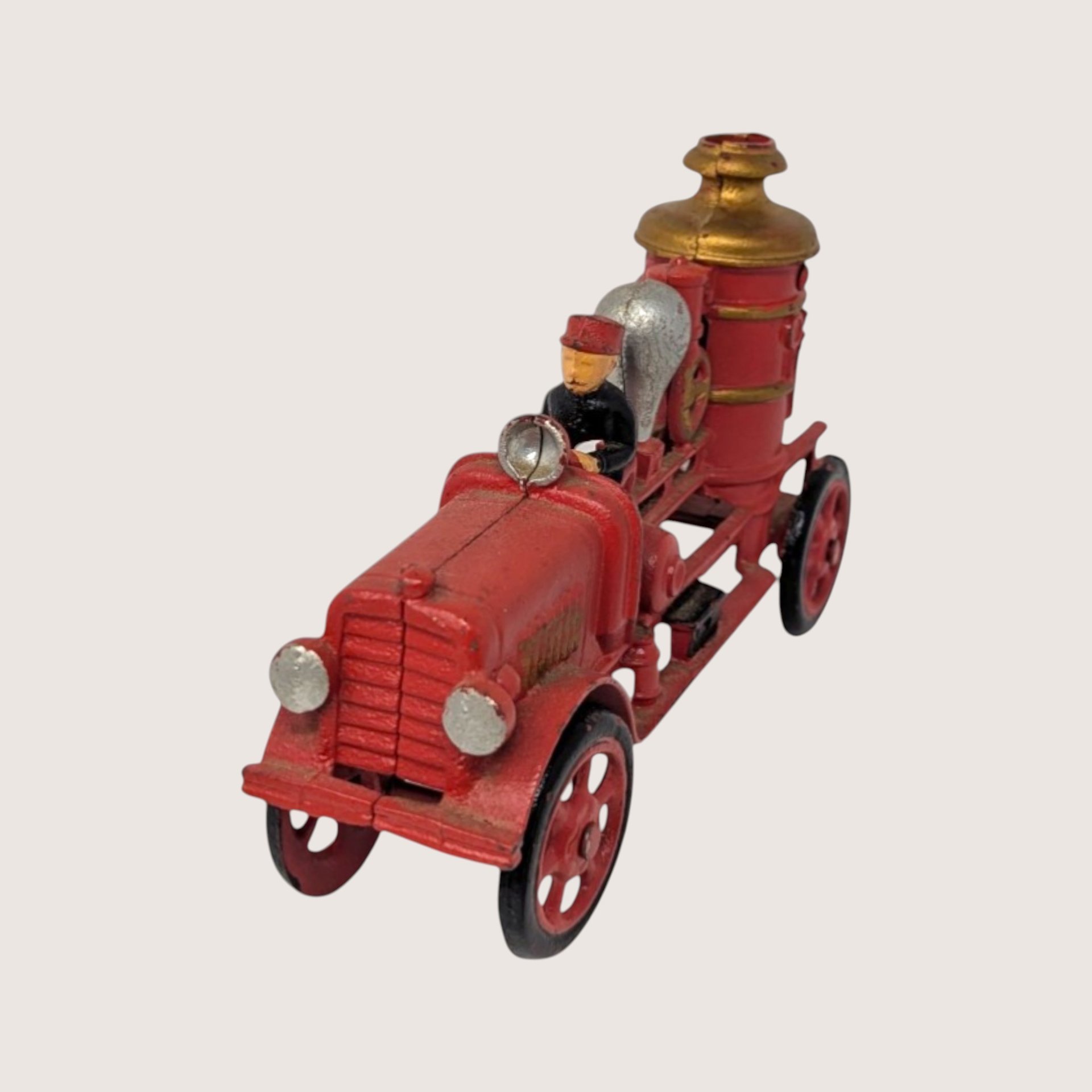 1920s Hubley Cast Iron Pumper Fire Engine Toy