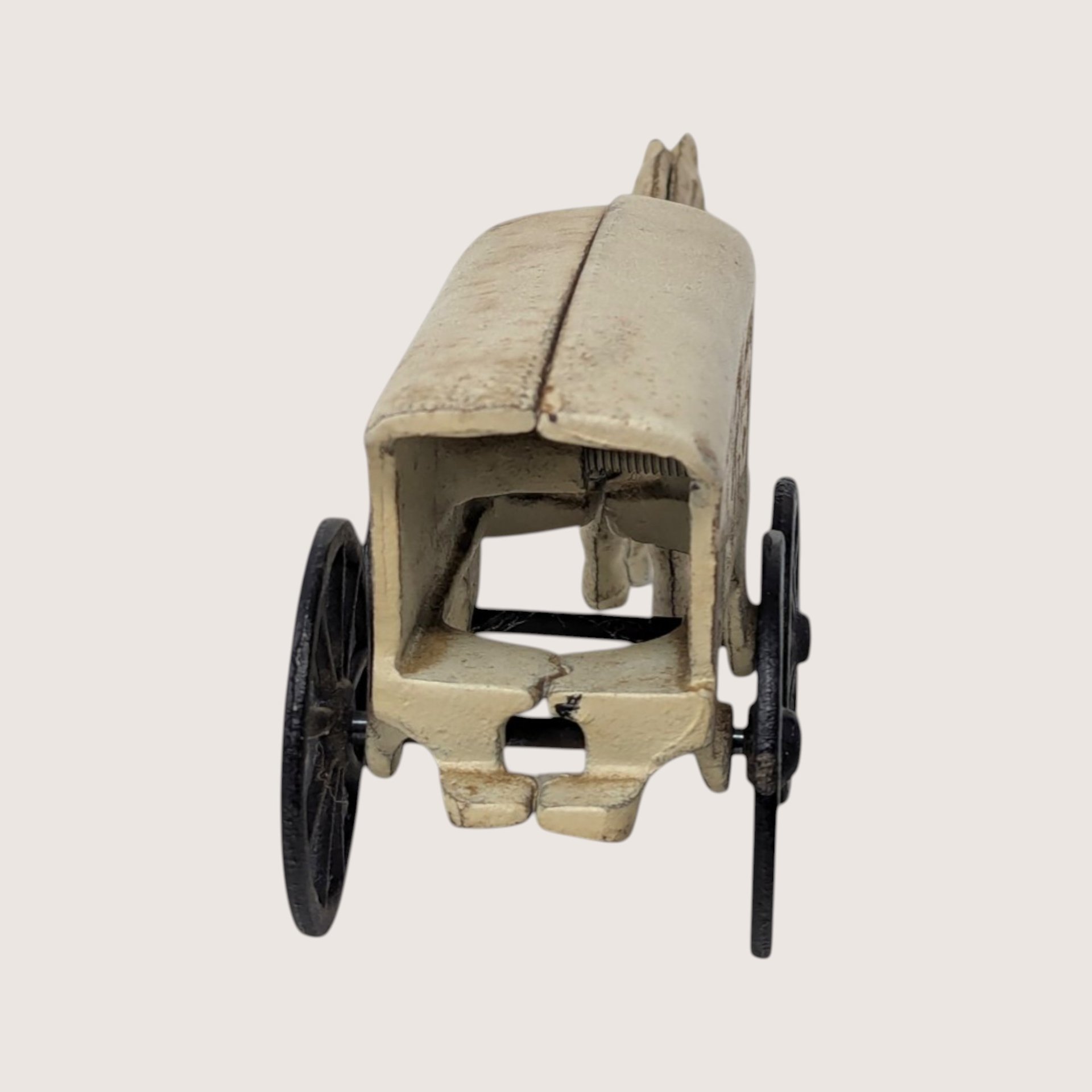 1930s Hubley Style Cast Iron Horse Drawn Ice Cart