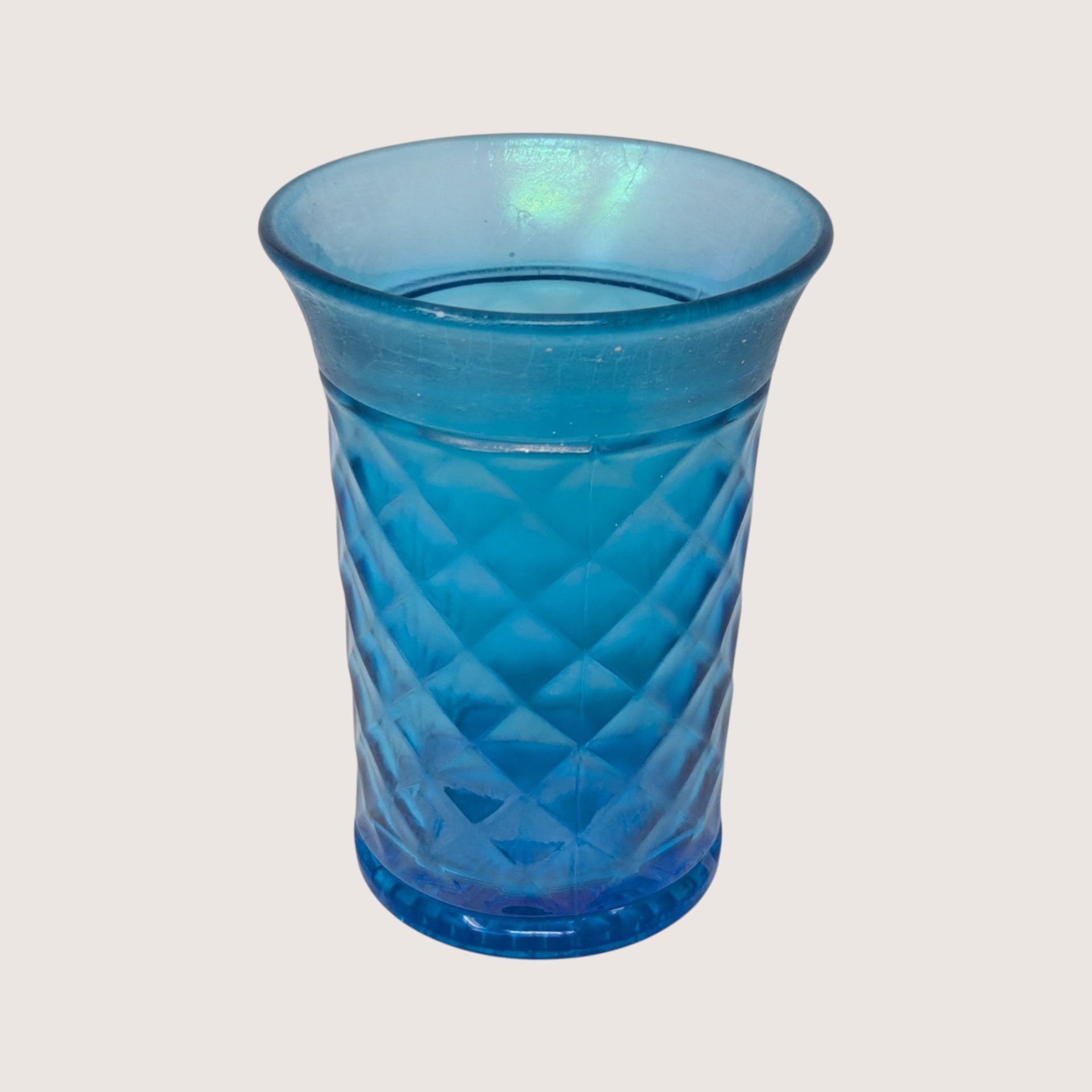 1920s Northwood Celeste Blue Glass Pitcher and Tumbler Set