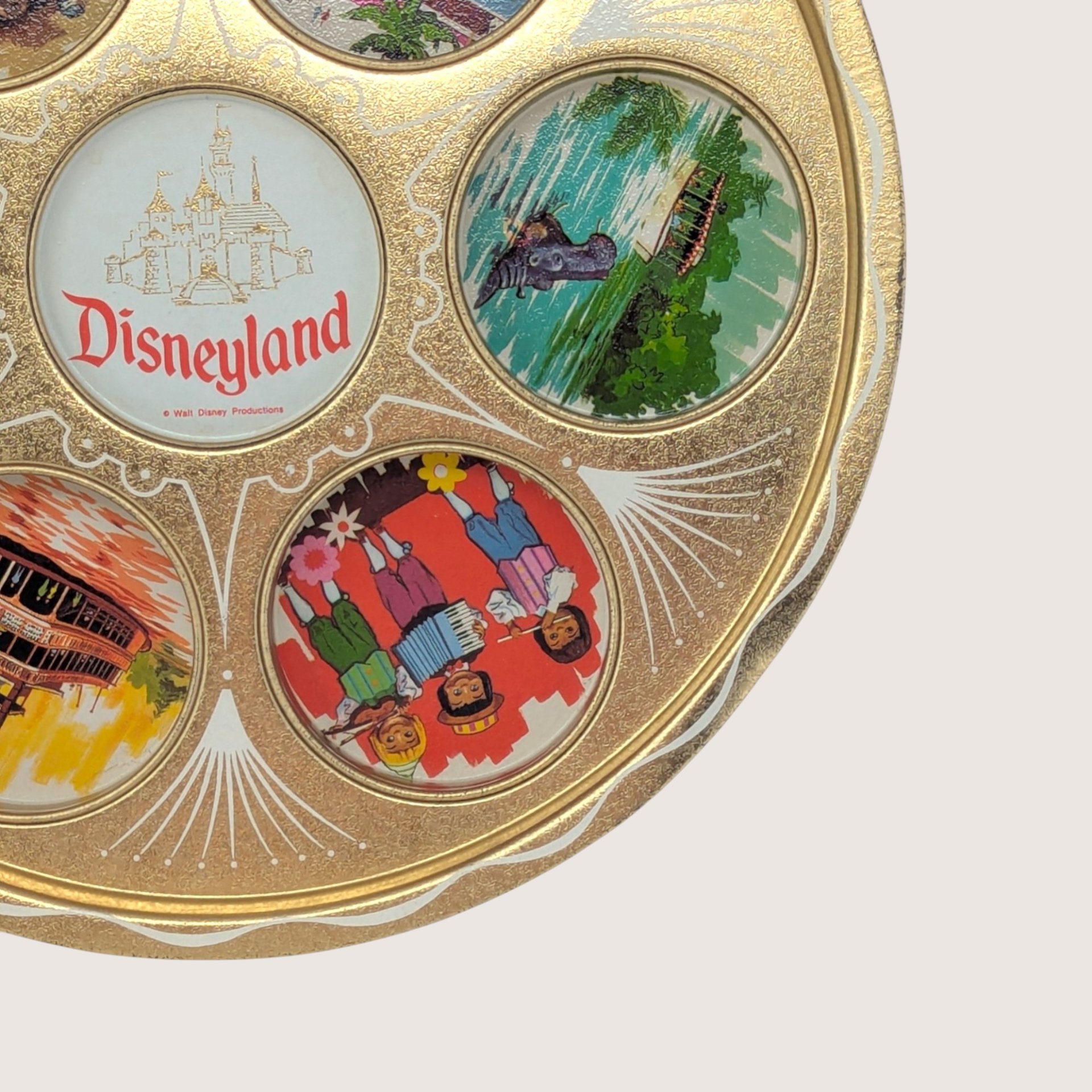 1960s Disneyland Souvenir Tin Drink Serving Tray