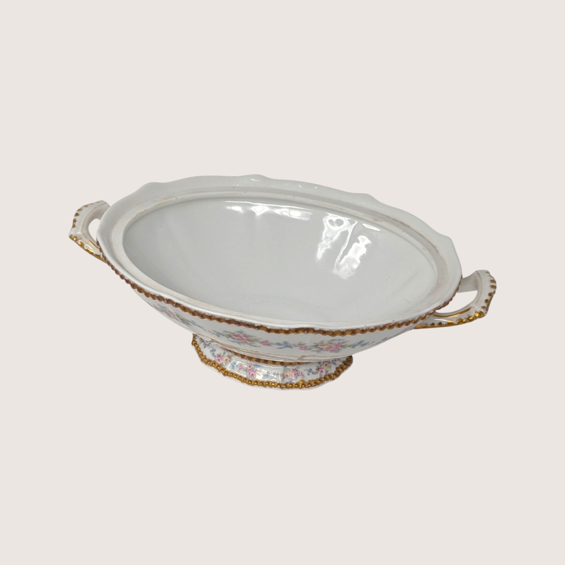 Antique Elite Works Limoges Covered Vegetable Bowl
