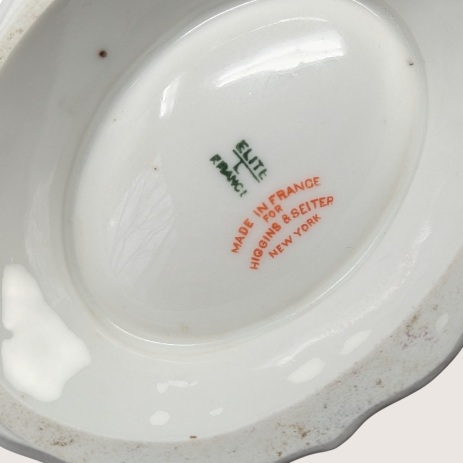 Antique Elite Works Limoges Covered Vegetable Bowl