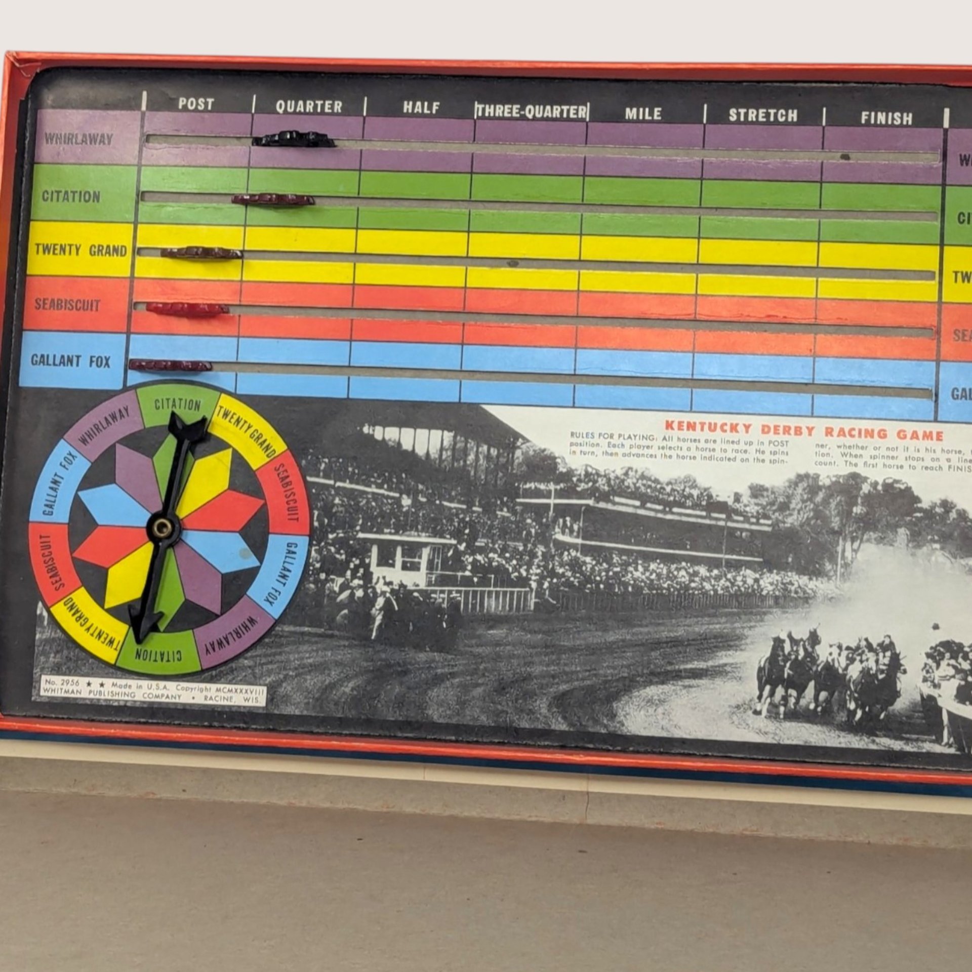 1938 Whitman Publishing Kentucky Derby Racing Game
