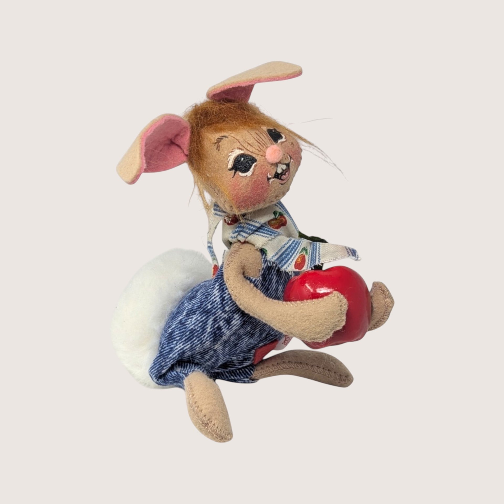 1995 Annalee Country Boy Bunny Figure