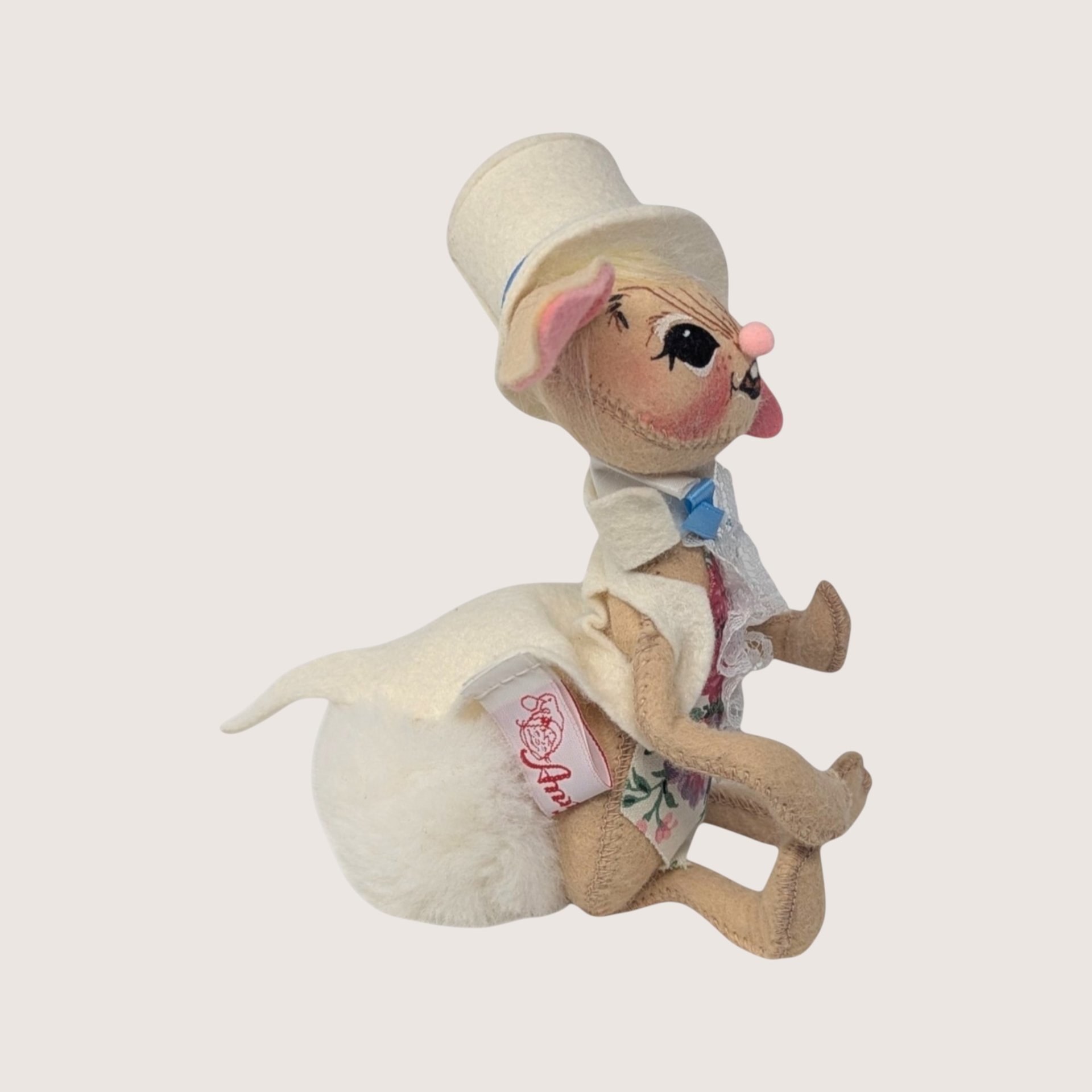 1993 Annalee Felt Easter Bunny Doll Spring Holiday Decor