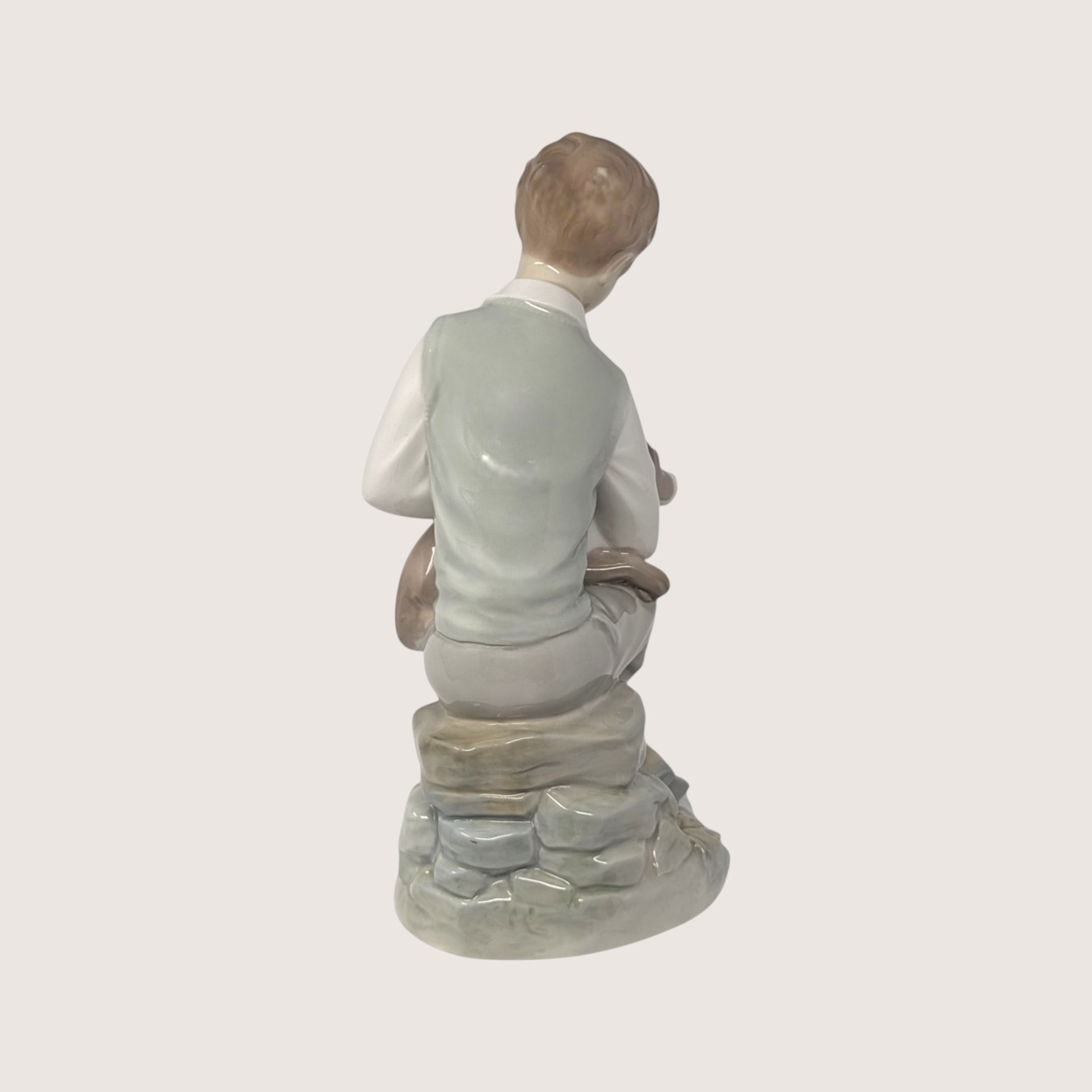 1980s Zaphir Spain Boy with Puppy Porcelain Figurine