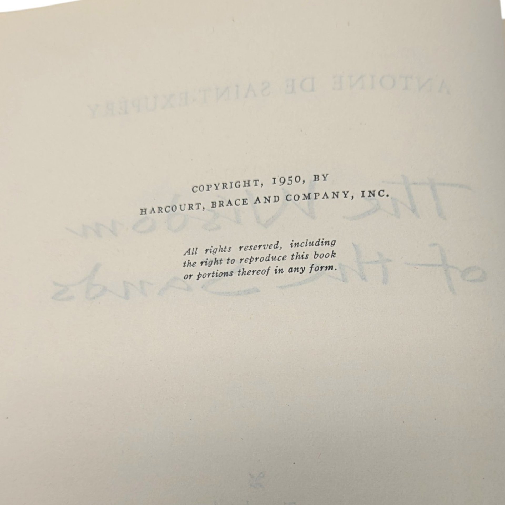 1950 The Wisdom of the Sands Antoine de Saint-Exupery Hardcover Book