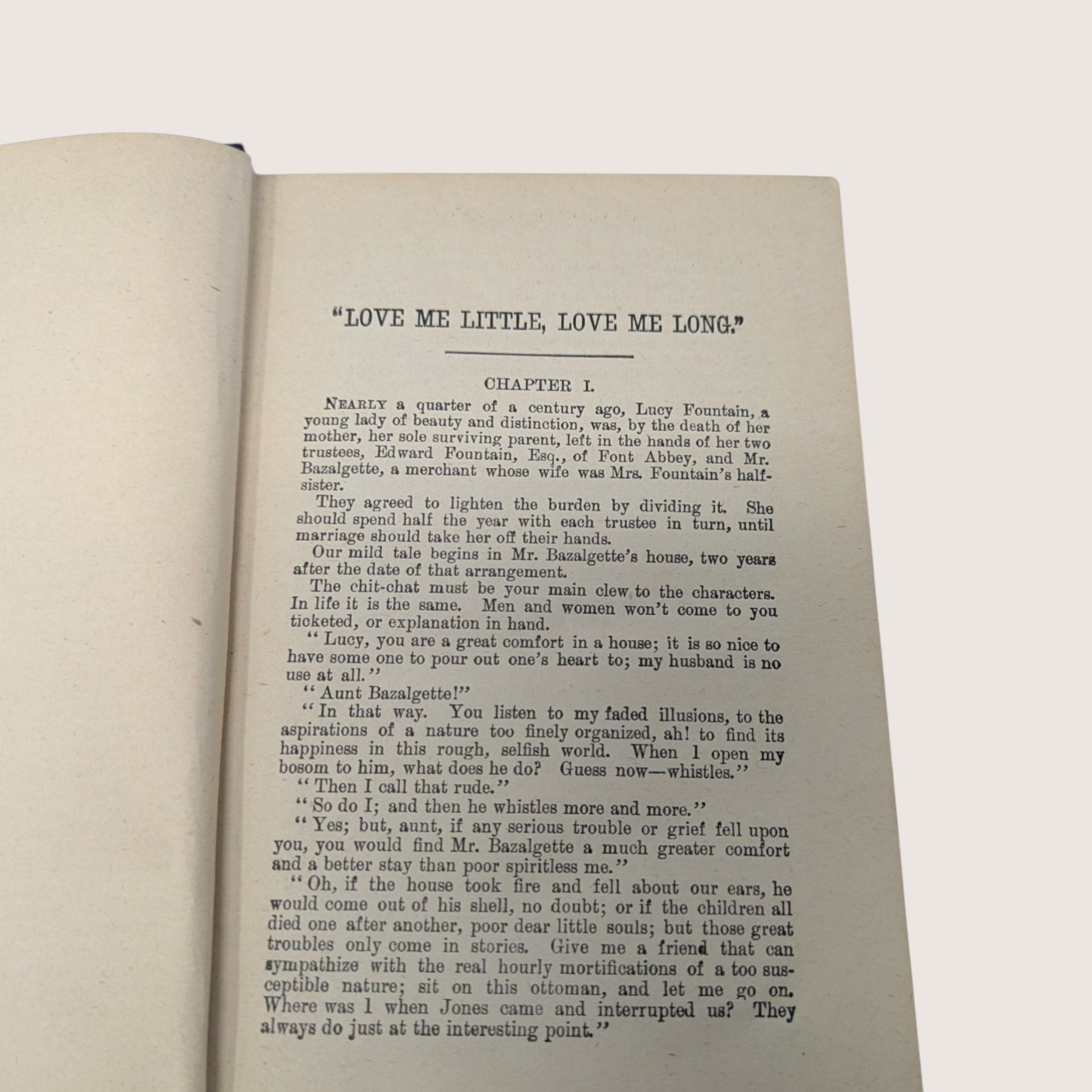 Antique Love Me Little Love Me Long by Charles Reade Hardcover Book