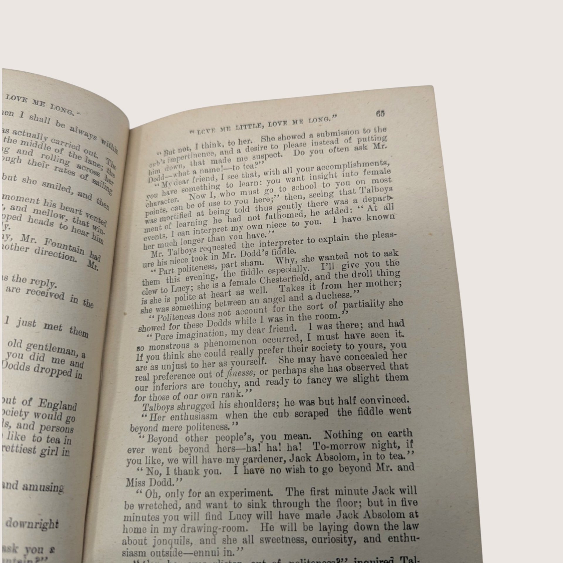 Antique Love Me Little Love Me Long by Charles Reade Hardcover Book