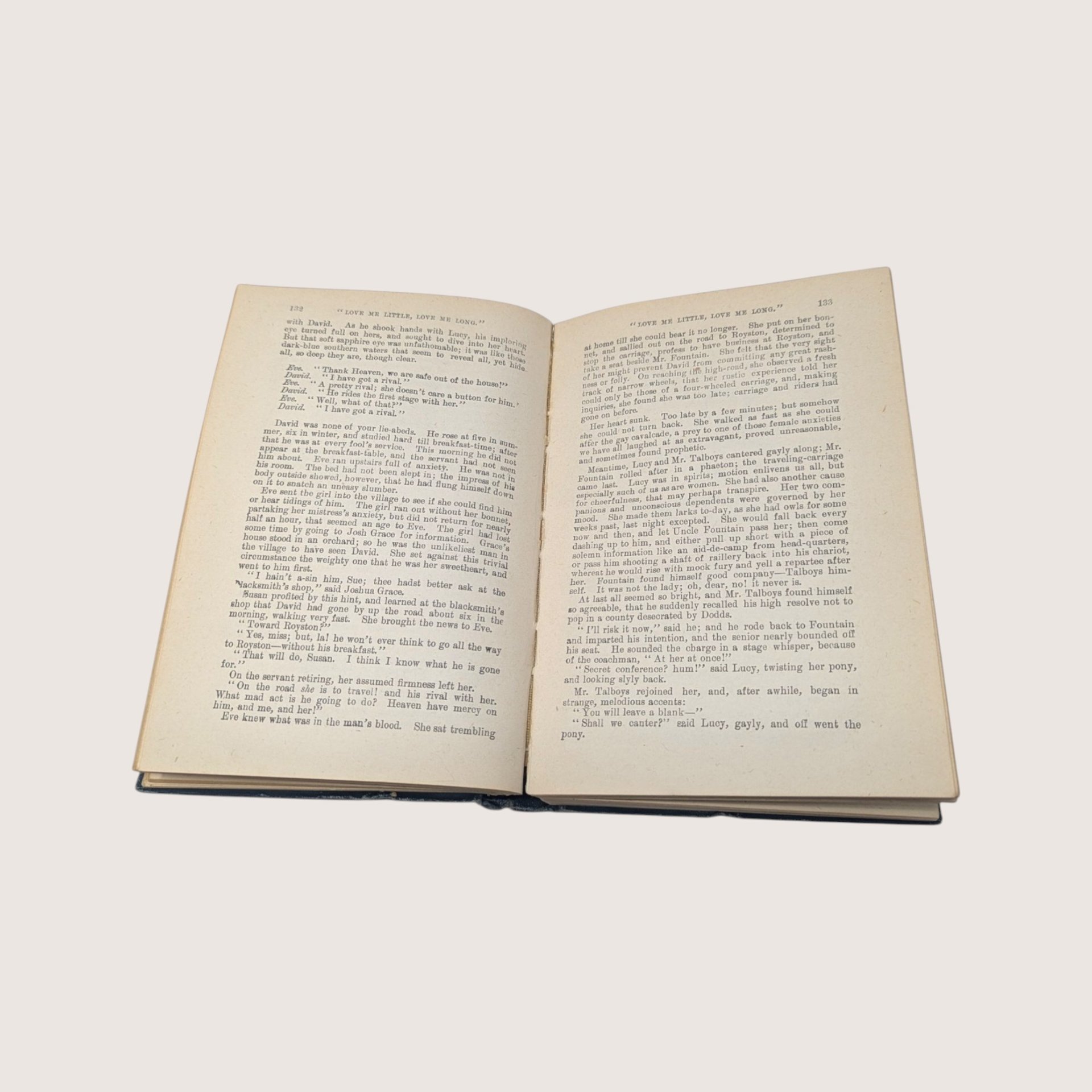 Antique Love Me Little Love Me Long by Charles Reade Hardcover Book
