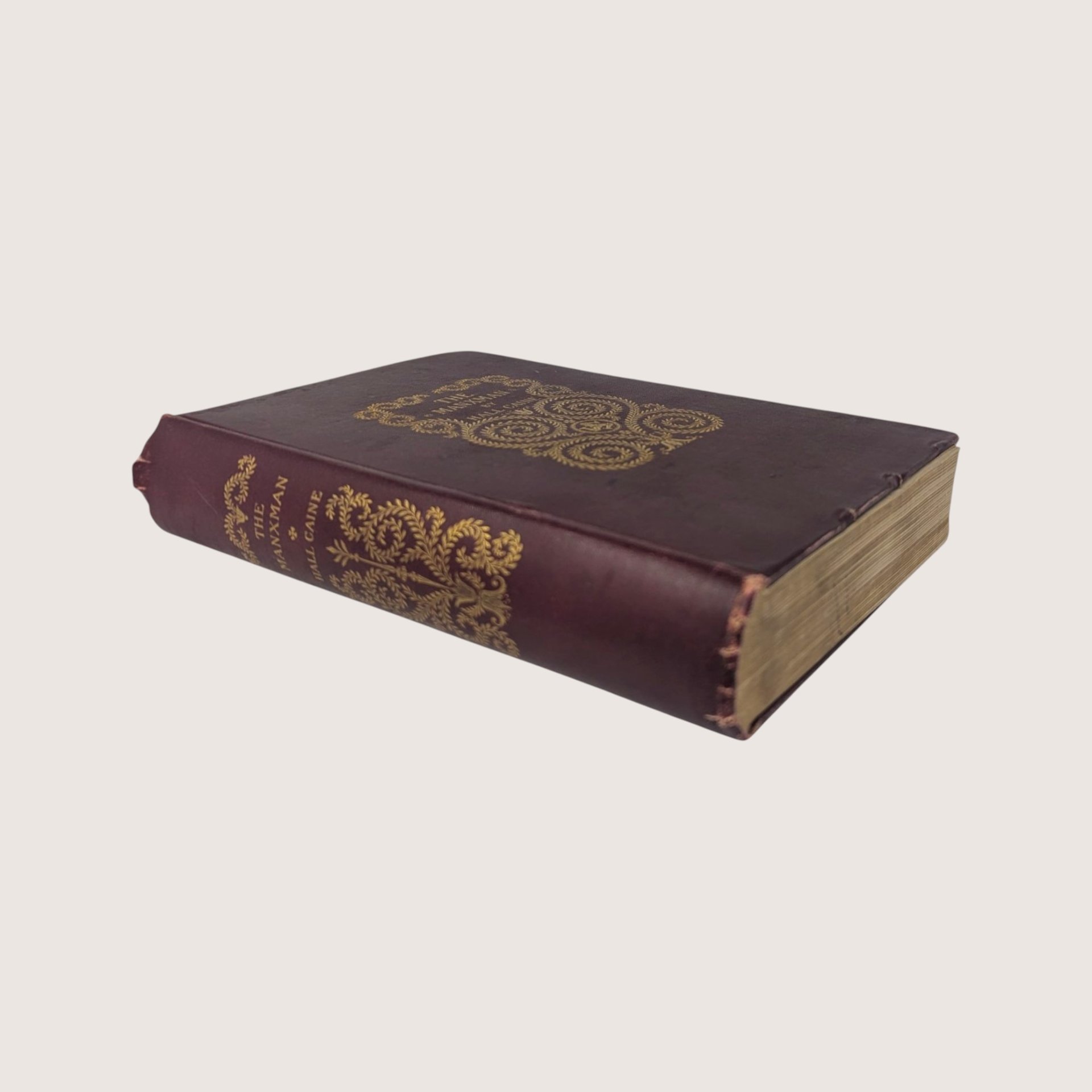 Antique 1895 The Manxman Hall Caine Hardcover Book