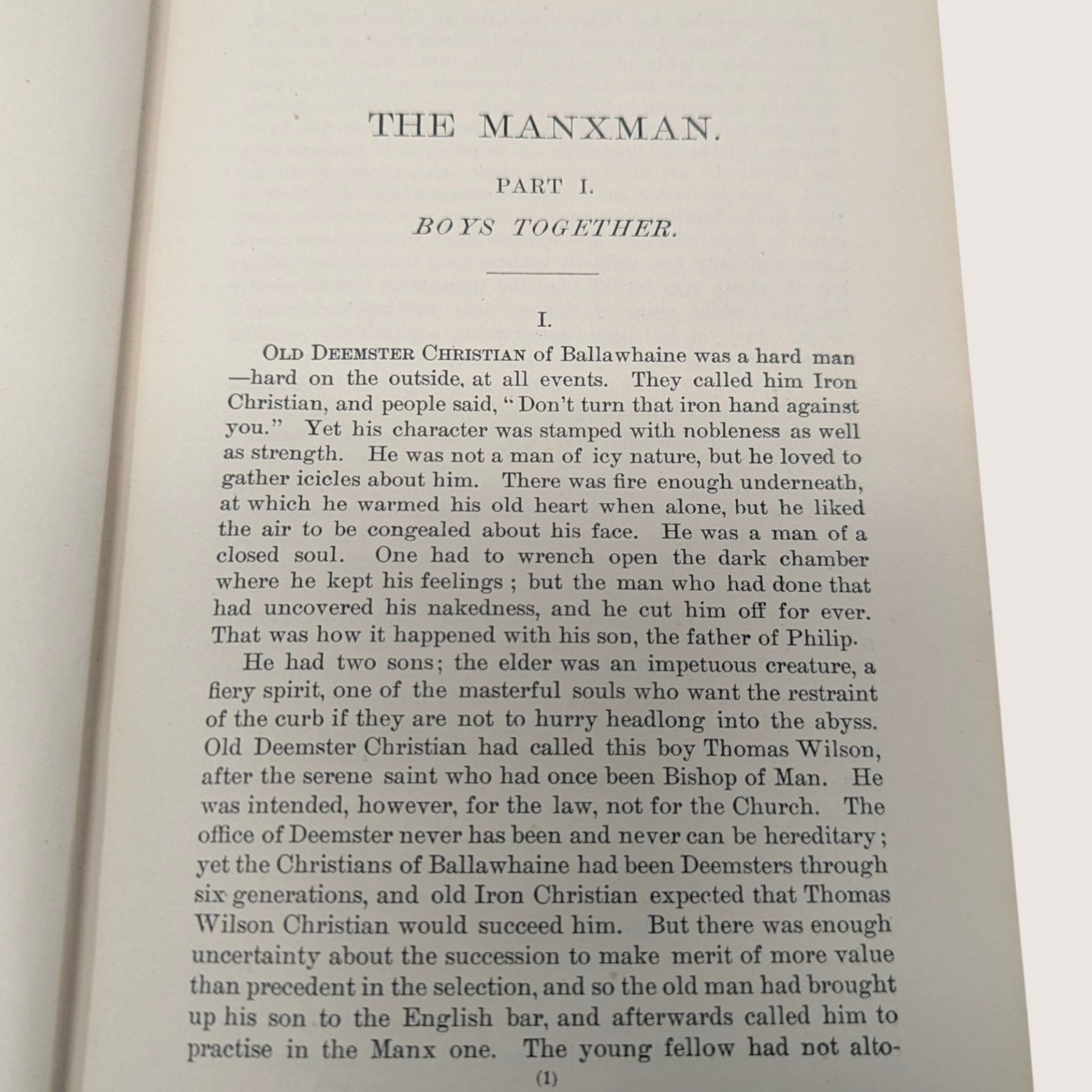 Antique 1895 The Manxman Hall Caine Hardcover Book
