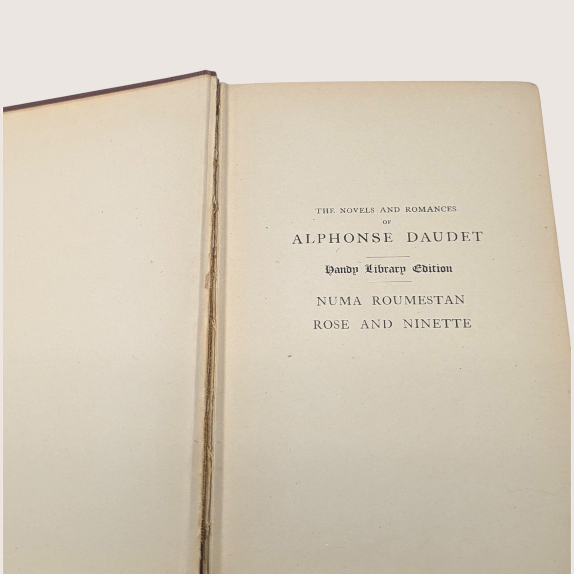 Antique 1900 Alphonse Daudet Numa Roumestan Hardcover Book