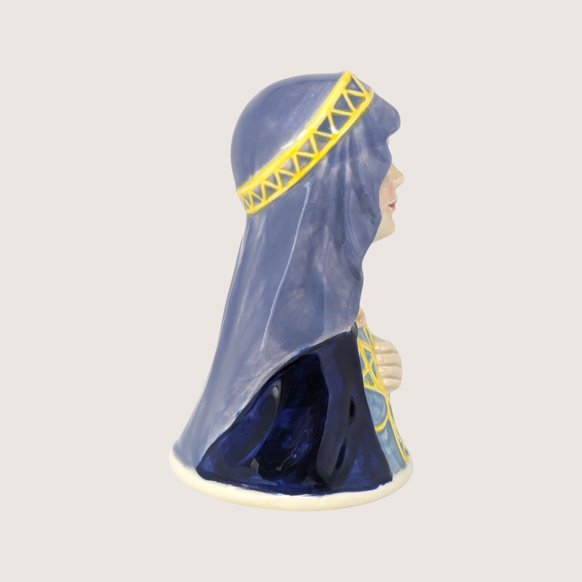 1983 Royal Cornwall Toby Collection Maid Marian Ceramic Bell