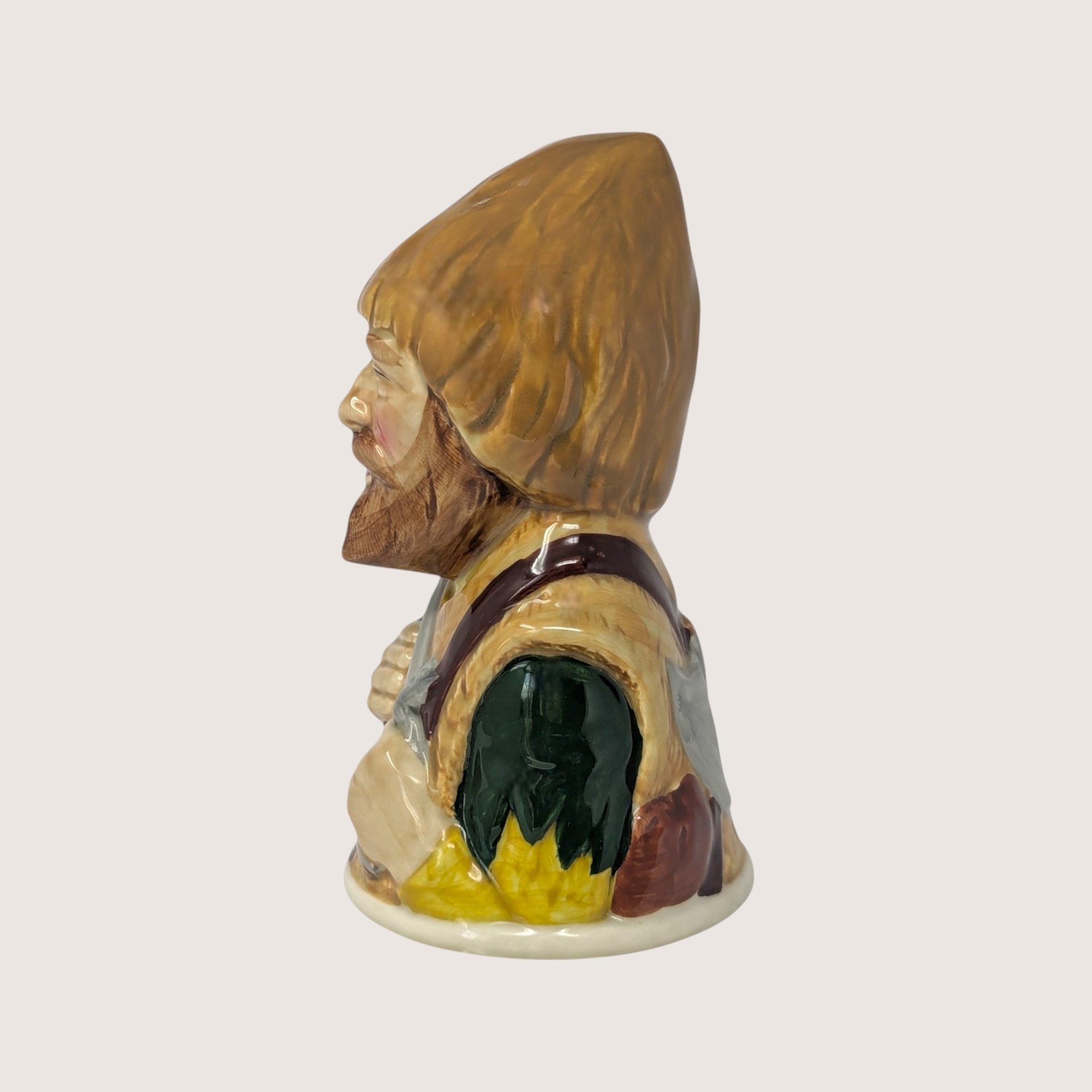 1983 Royal Cornwall Toby Collection Robinson Crusoe Ceramic Bell