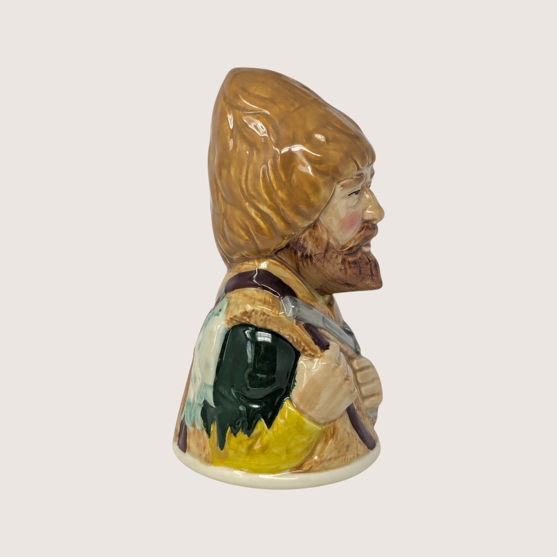 1983 Royal Cornwall Toby Collection Robinson Crusoe Ceramic Bell