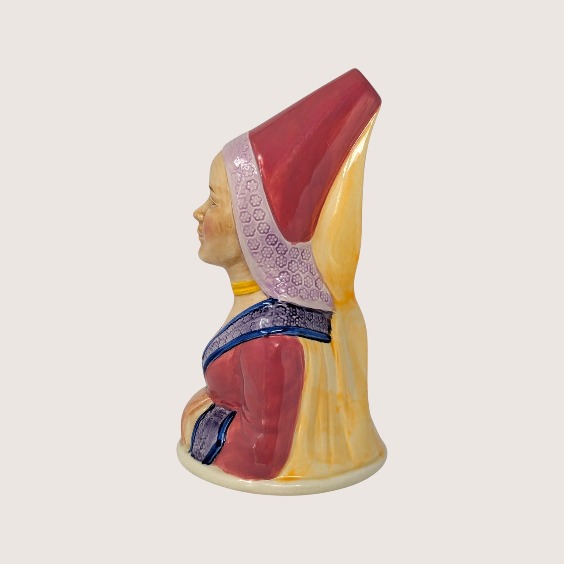 1983 Royal Cornwall Toby Collection Queen Guinevere Ceramic Bell