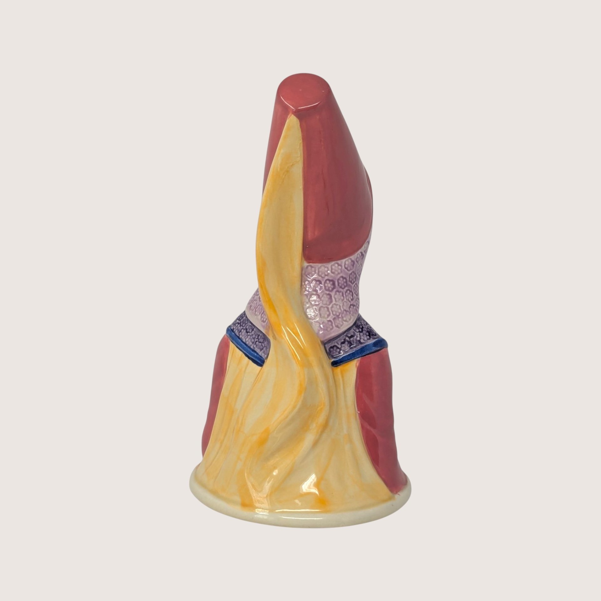 1983 Royal Cornwall Toby Collection Queen Guinevere Ceramic Bell
