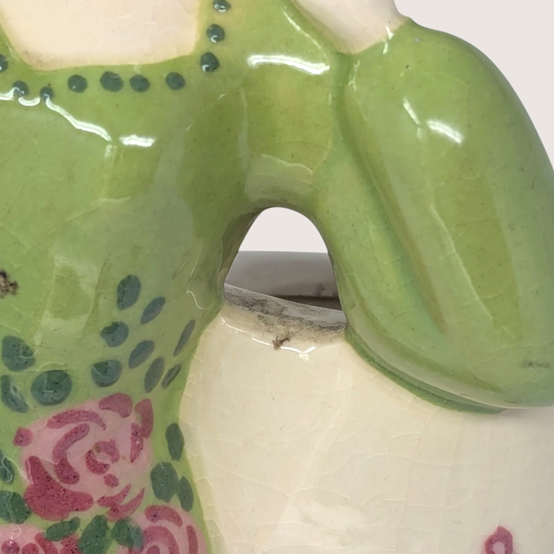 Vintage Ceramic Figural Lady Vase Planter 