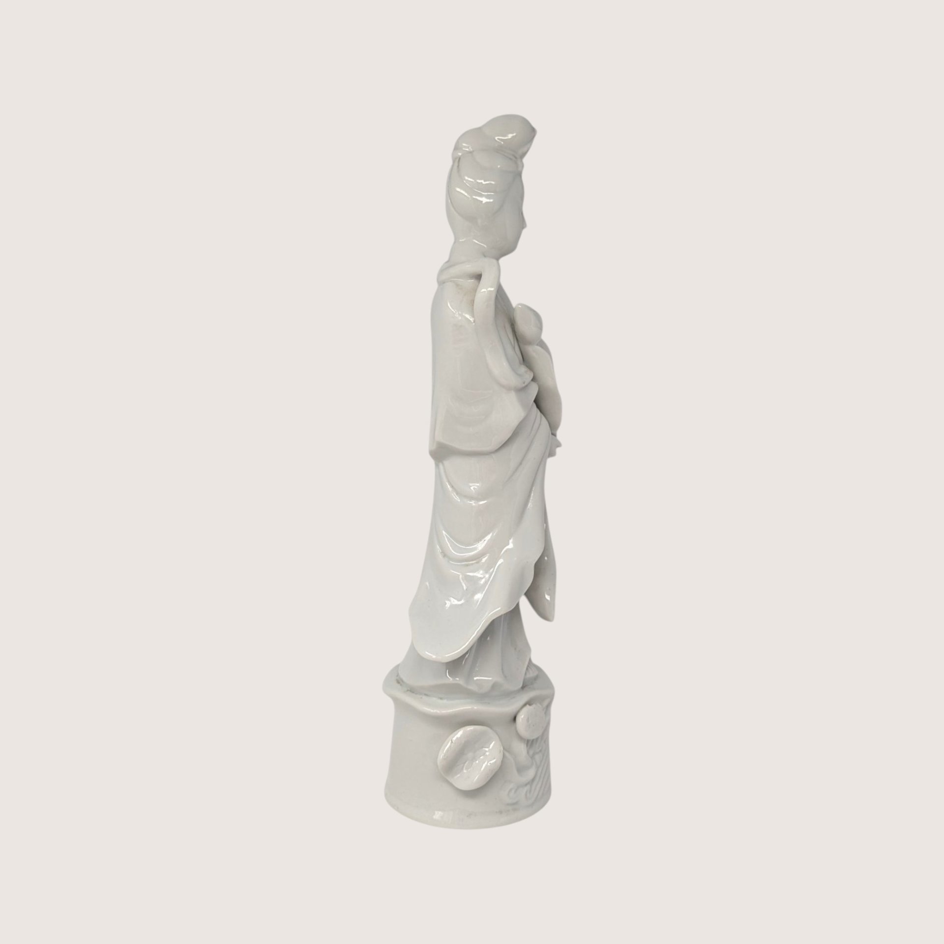 Vintage Homco White Ceramic Quan Yin Figurine