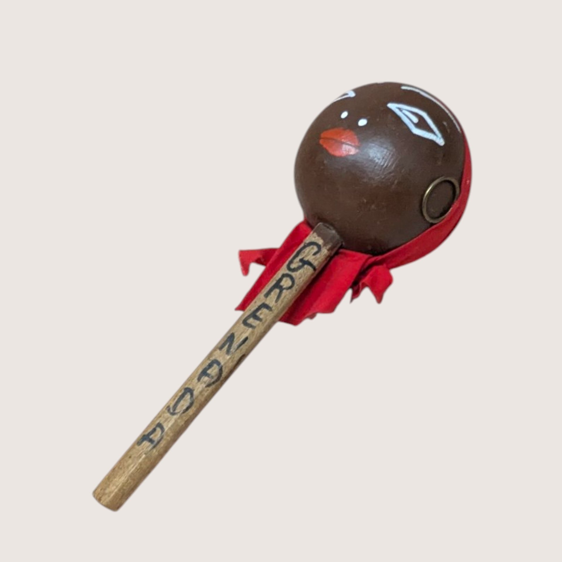 Vintage Handpainted Wooden Grenada Souvenir Maraca