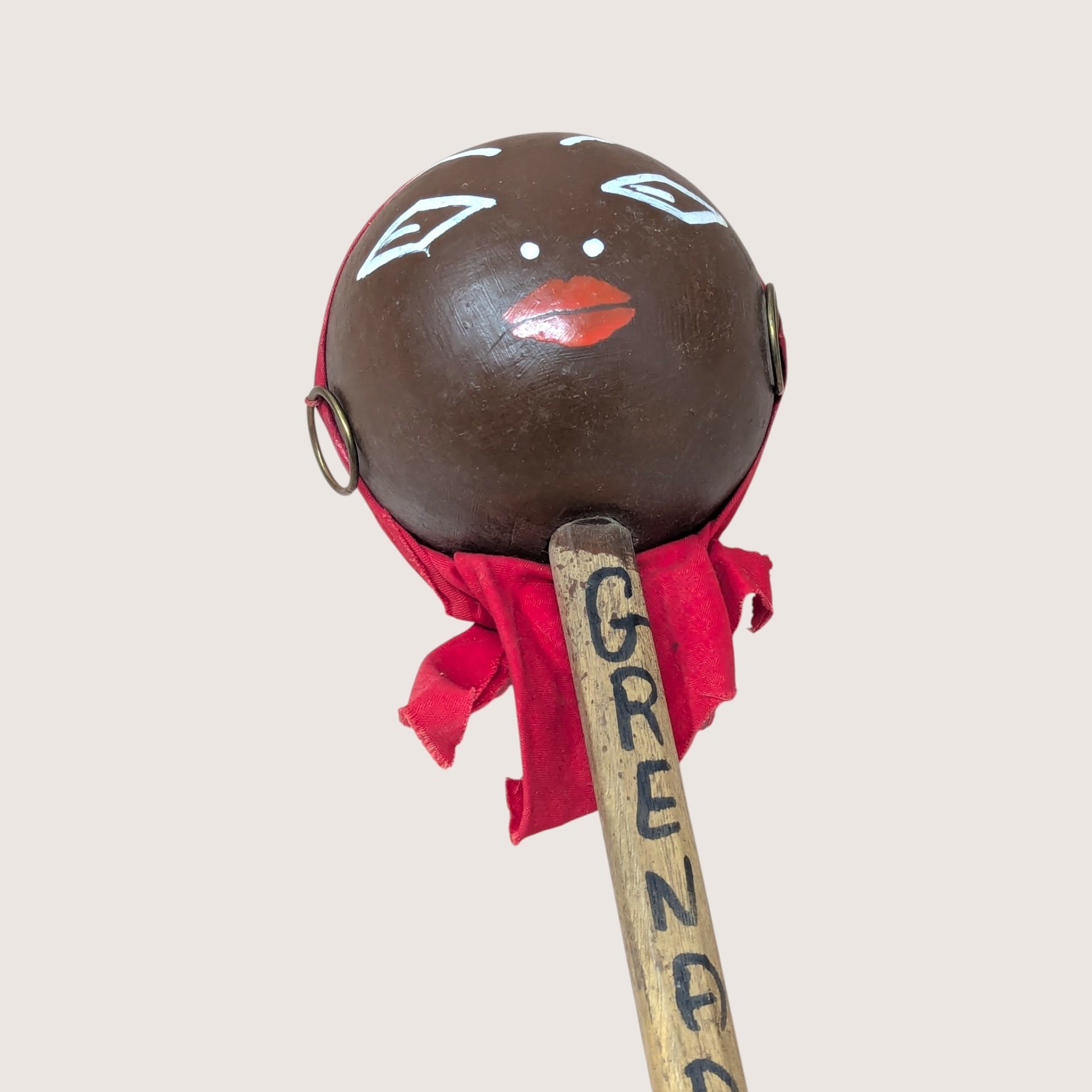 Vintage Handpainted Wooden Grenada Souvenir Maraca