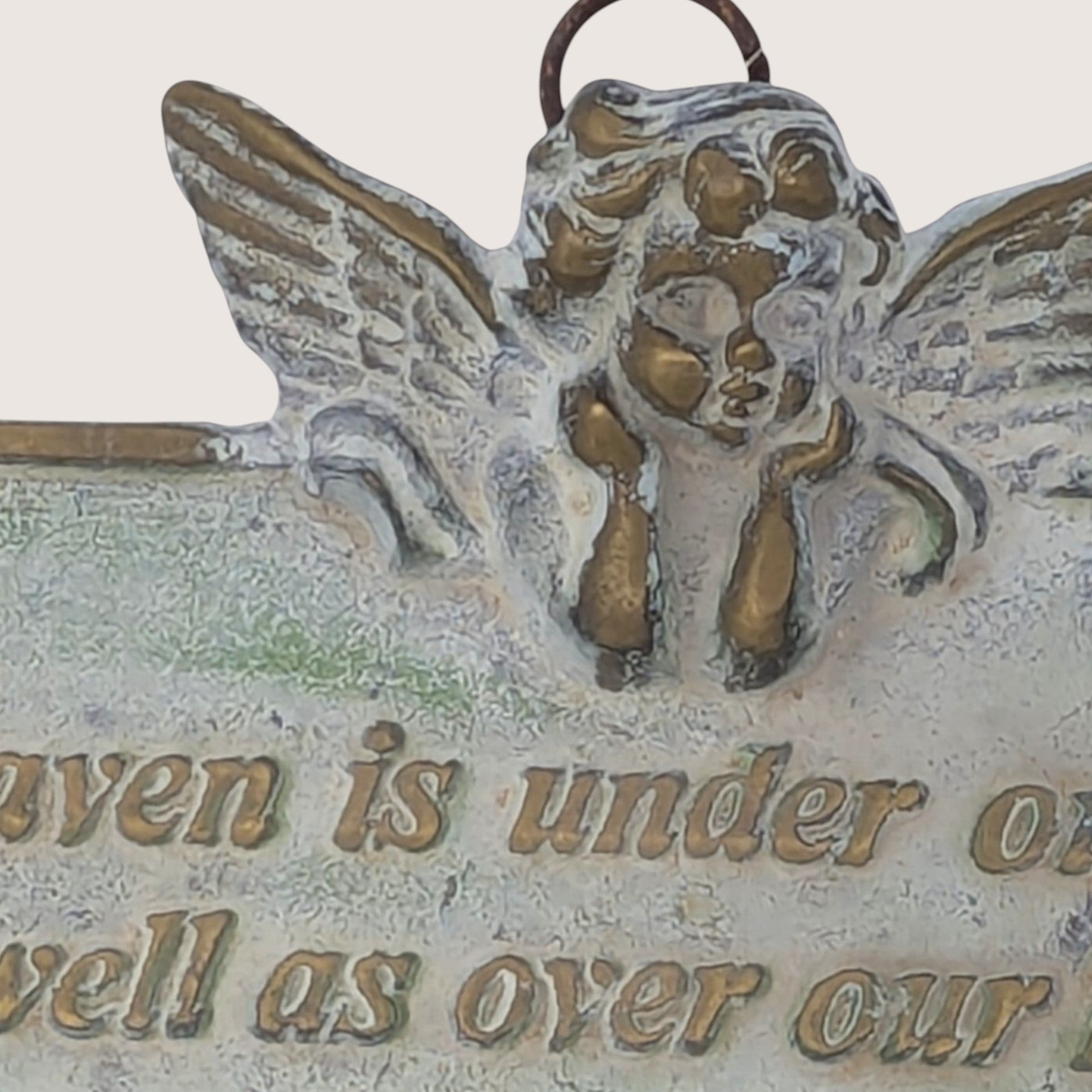 Vintage Cast Metal Plaque with Henry David Thoreau Quote