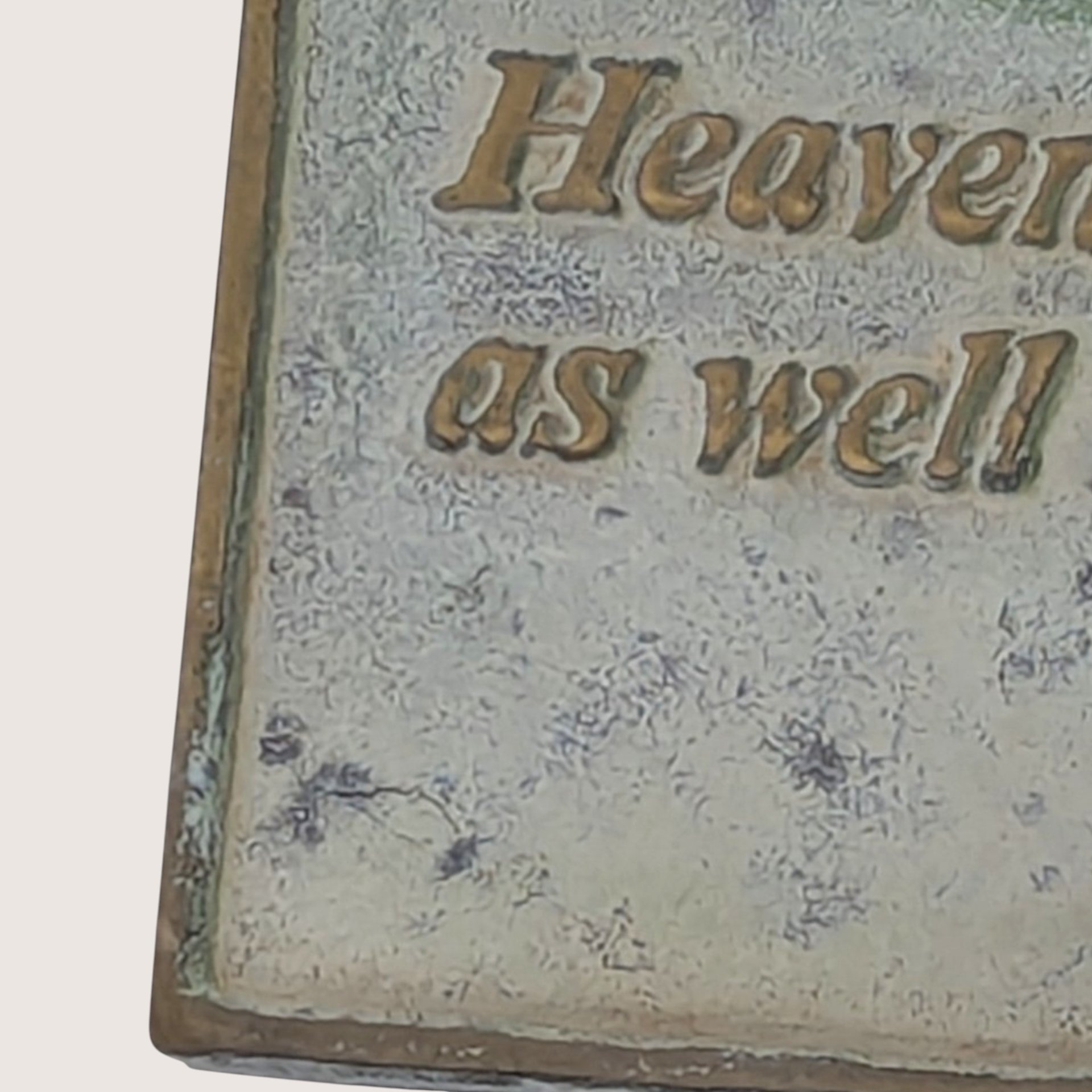 Vintage Cast Metal Plaque with Henry David Thoreau Quote