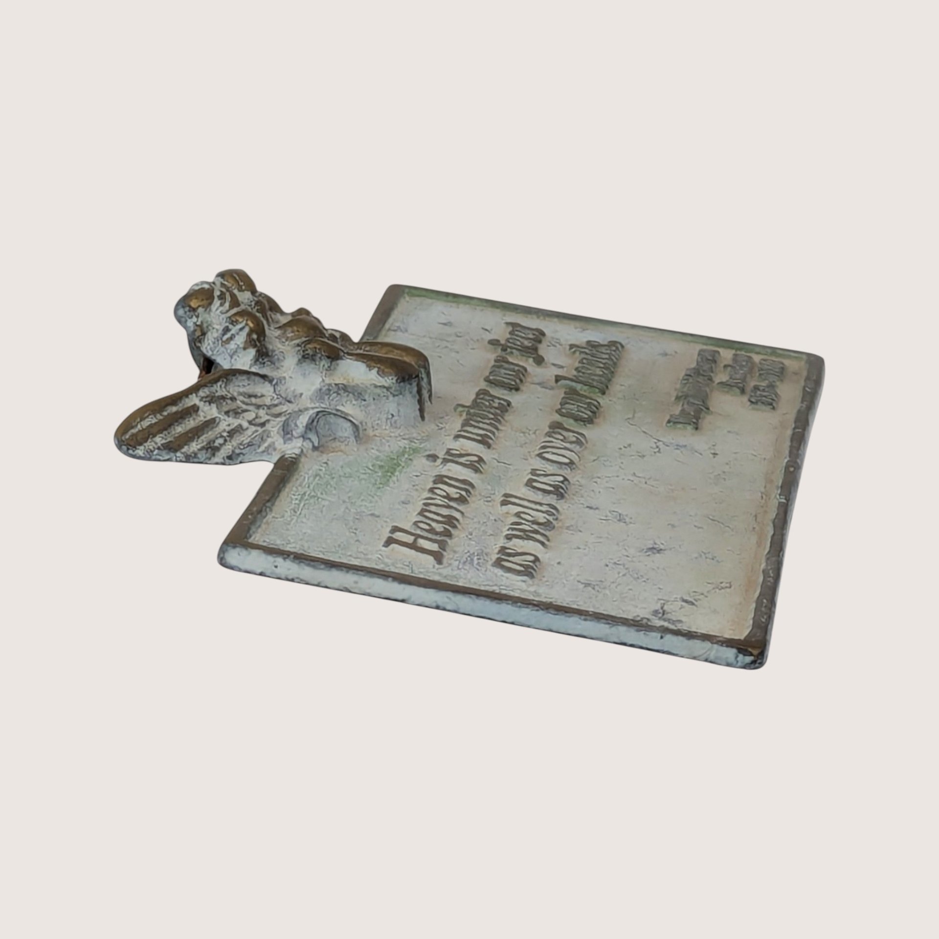 Vintage Cast Metal Plaque with Henry David Thoreau Quote