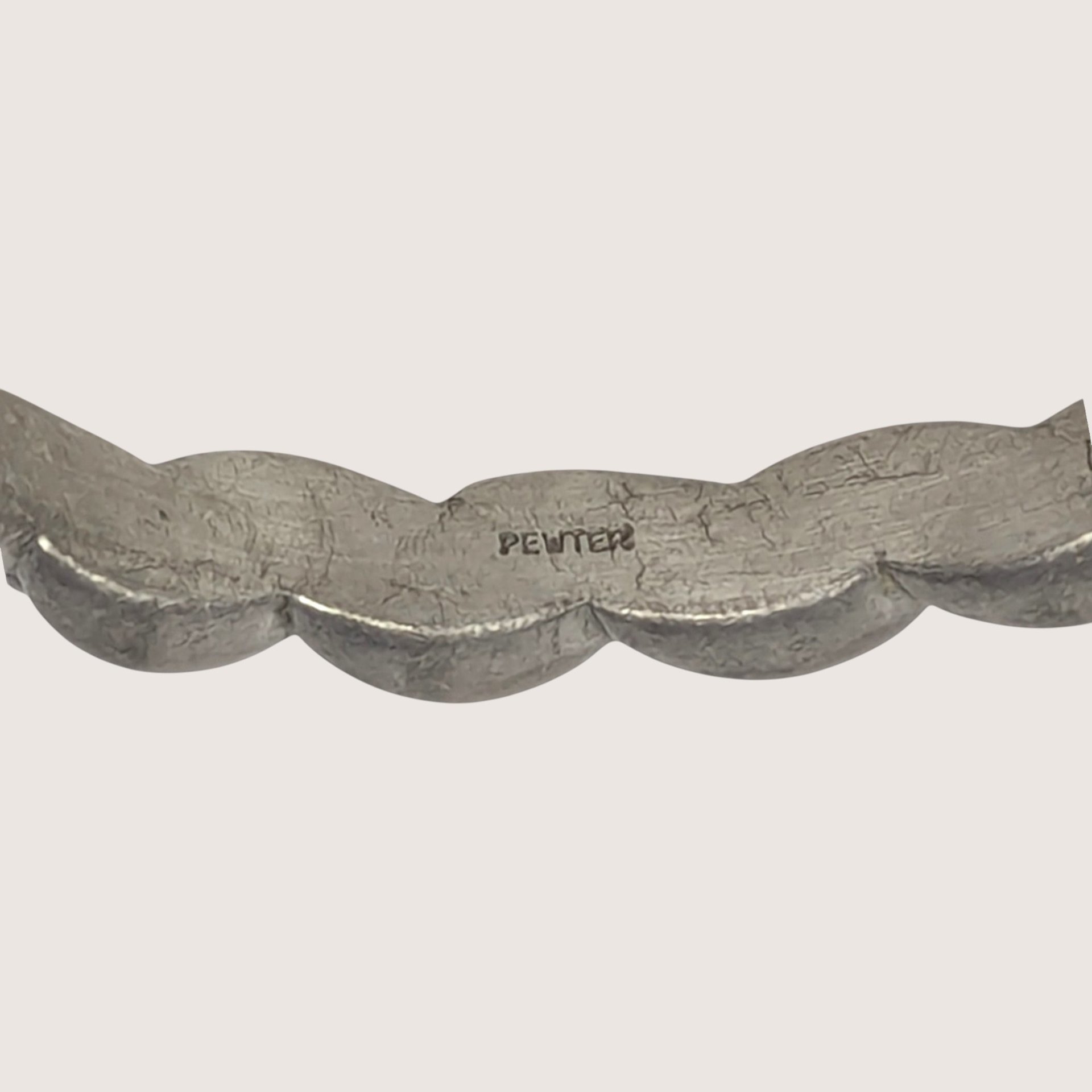 Vintage Pewter Braided Bangle Bracelet