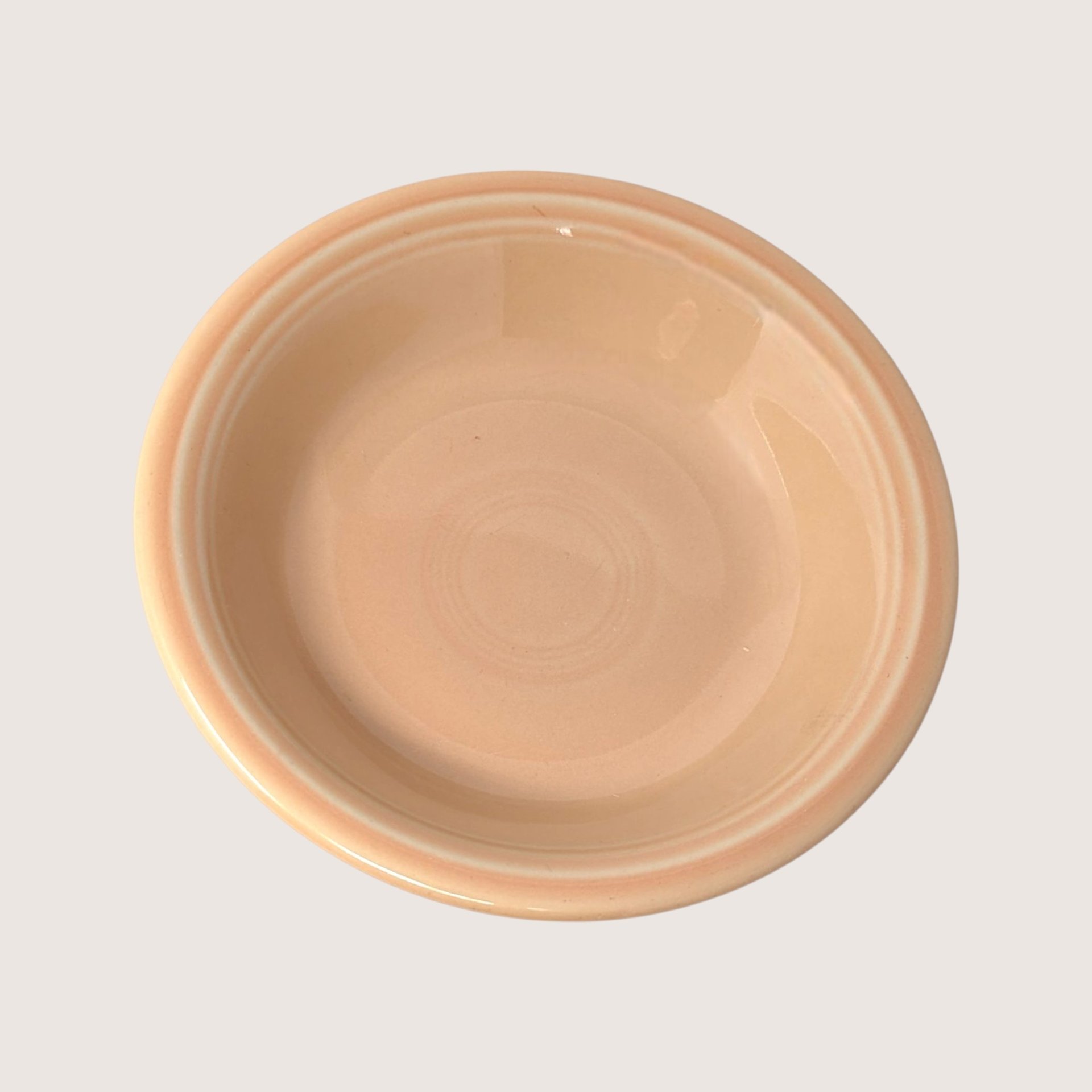 Vintage Set of Six Peach Fiesta Bowls