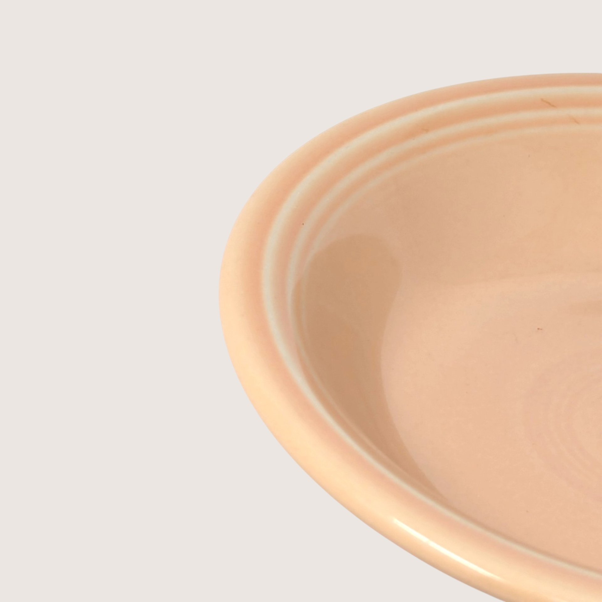 Vintage Set of Six Peach Fiesta Bowls