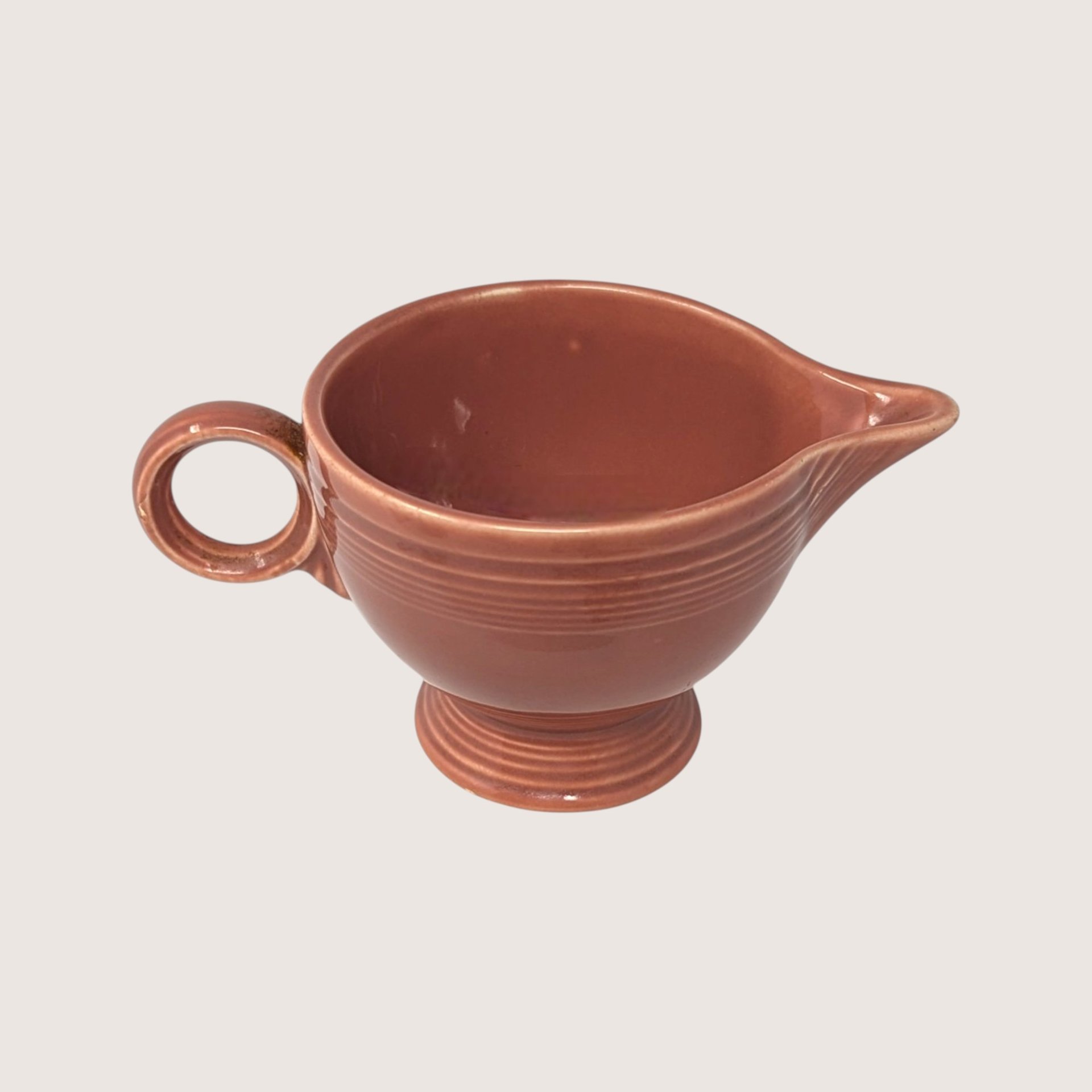 Vintage Fiesta Rose Ceramic Gravy Boat