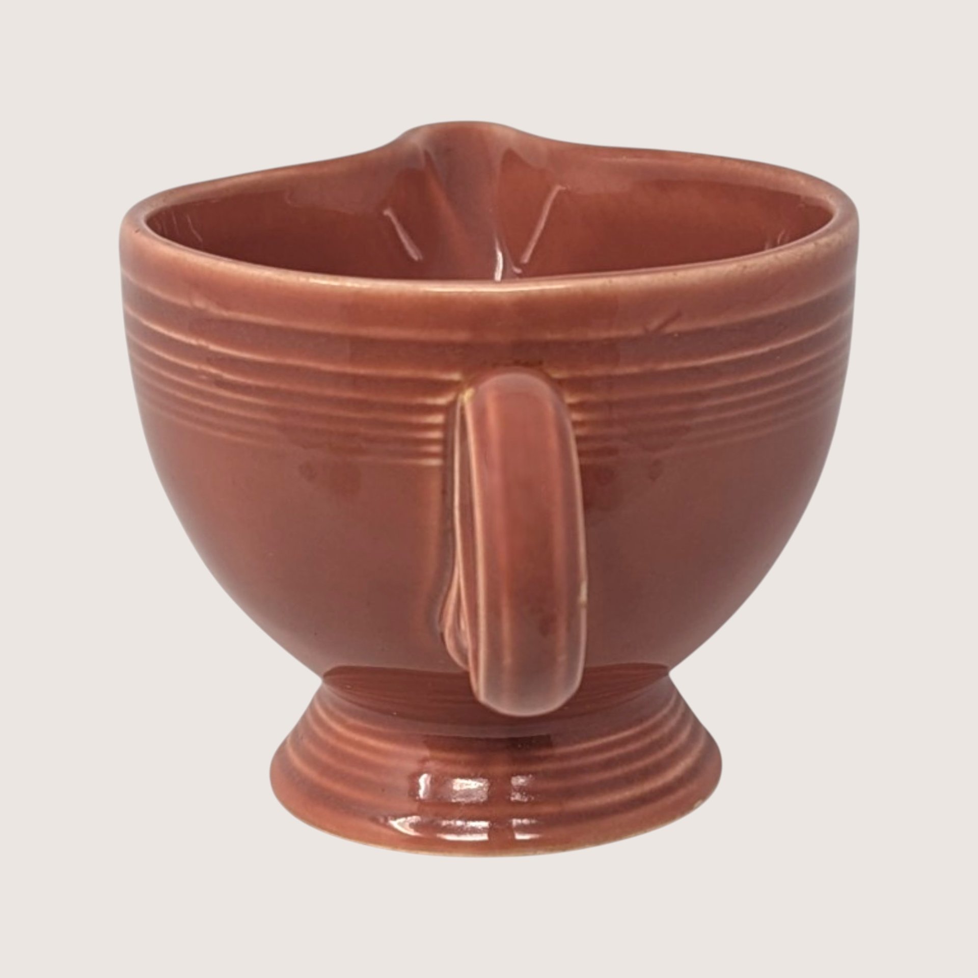 Vintage Fiesta Rose Ceramic Gravy Boat