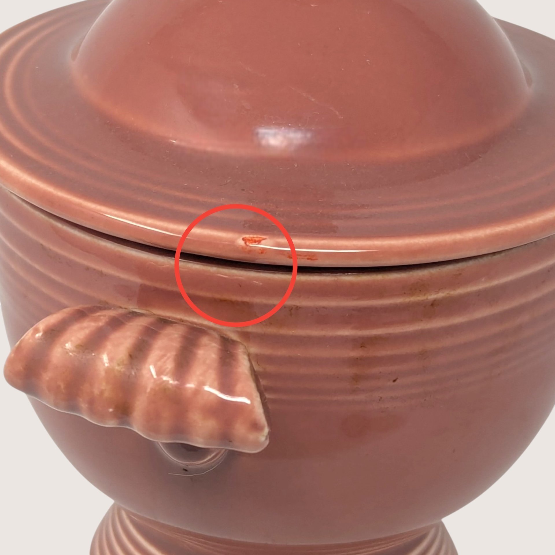 Vintage Fiesta Rose Ceramic Sugar Bowl with Lid
