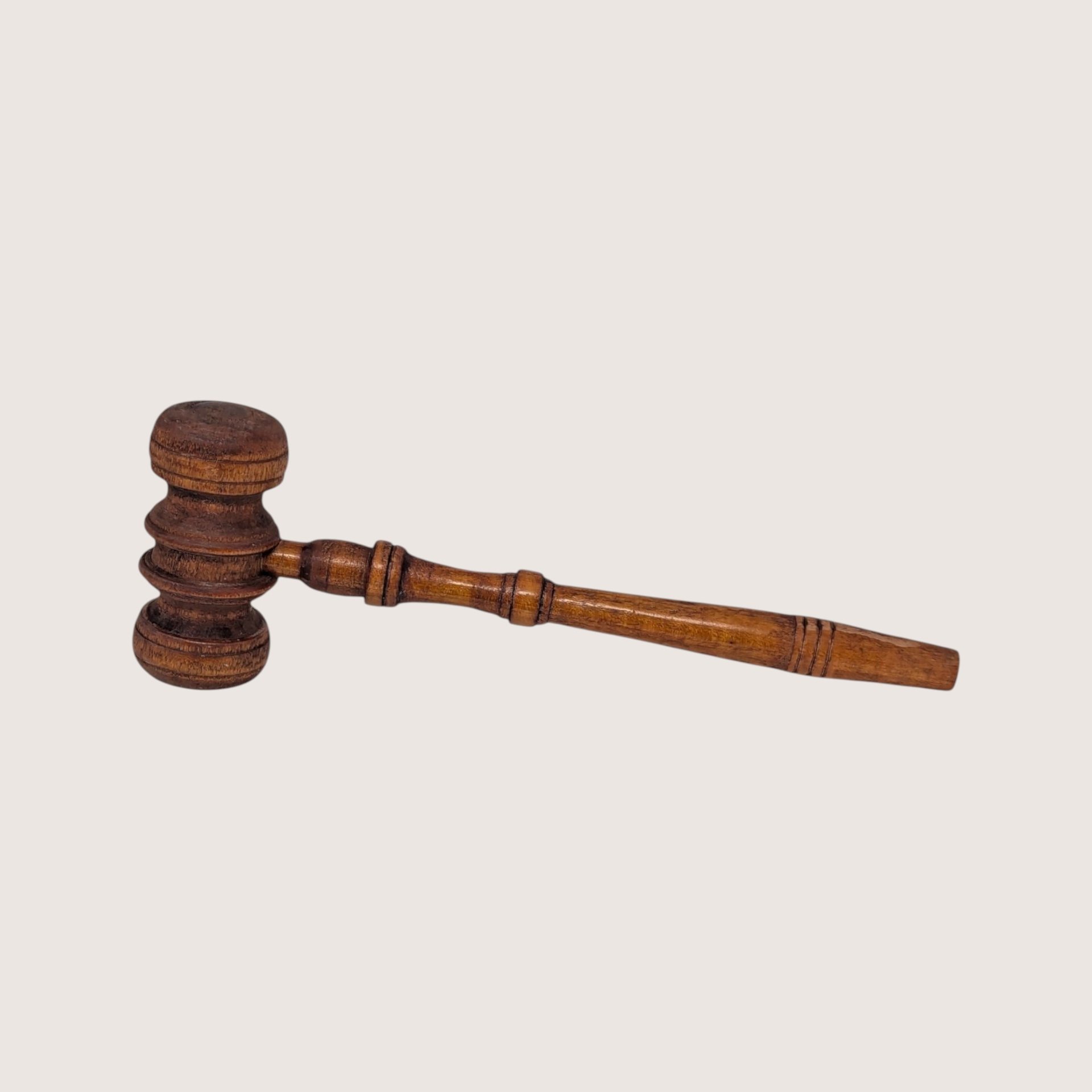 Vintage Turned Wooden Legal Gavel