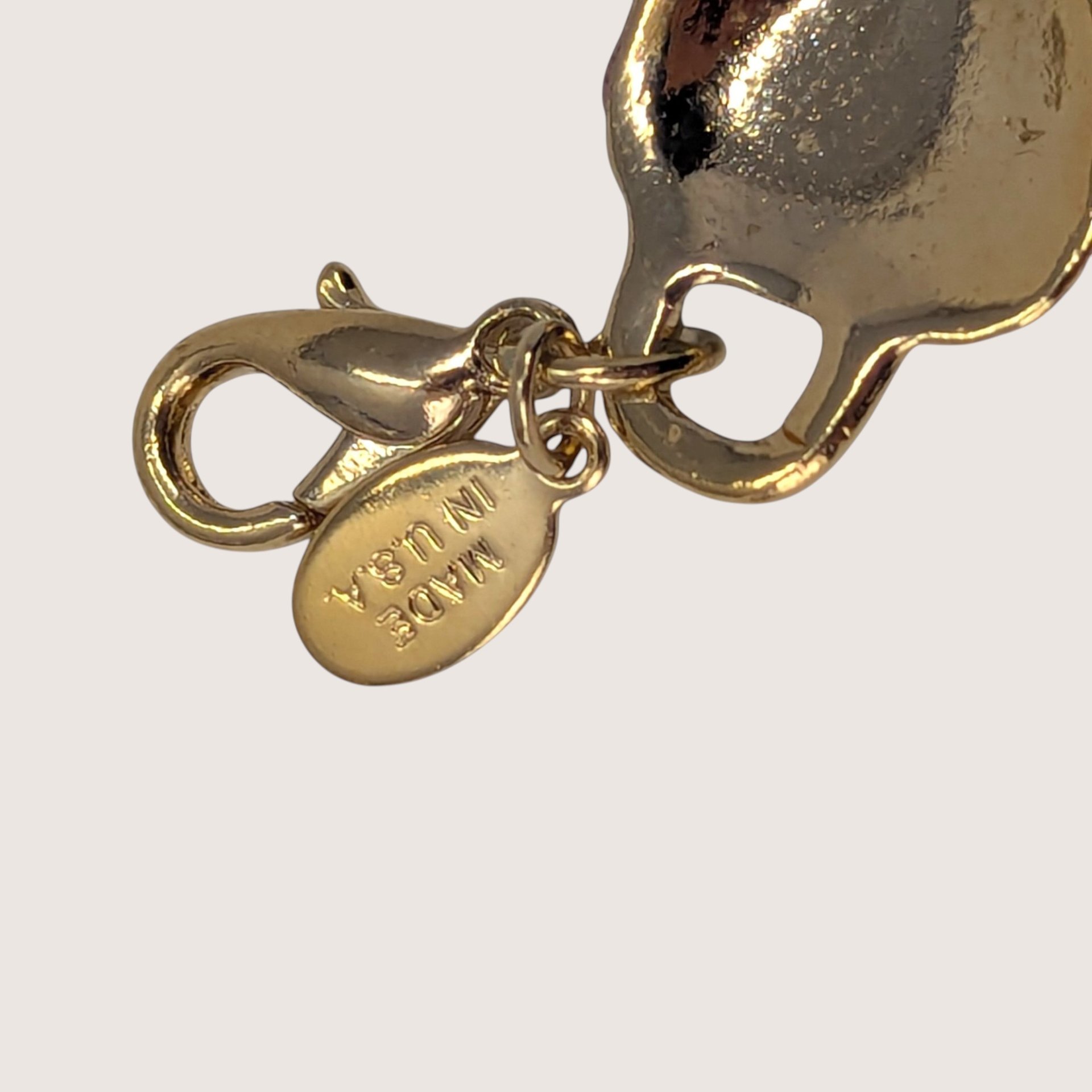 Vintage Gold Tone Enamel Starfish And Shell Link Bracelet