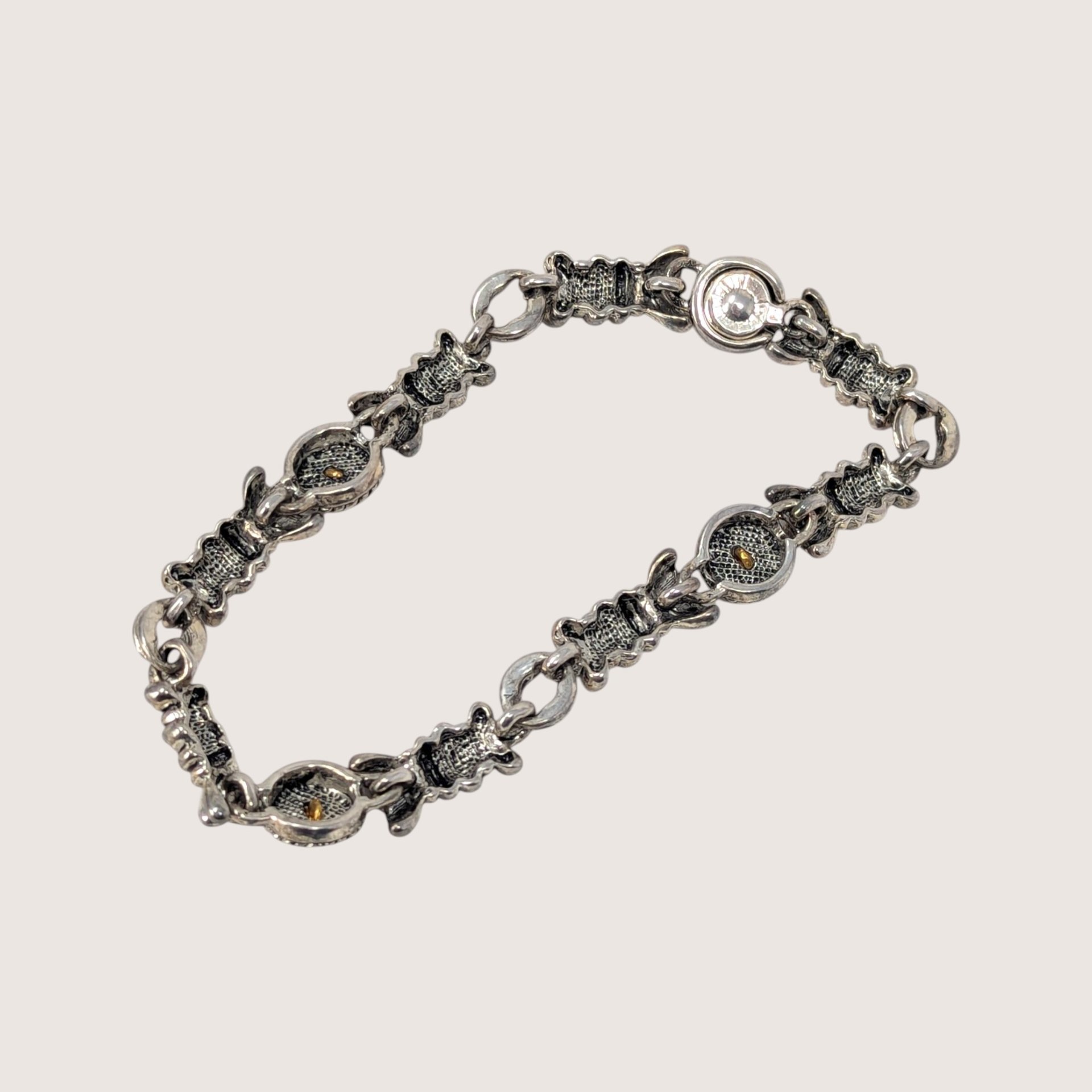 Vintage Premier Designs Two Tone Link Bracelet