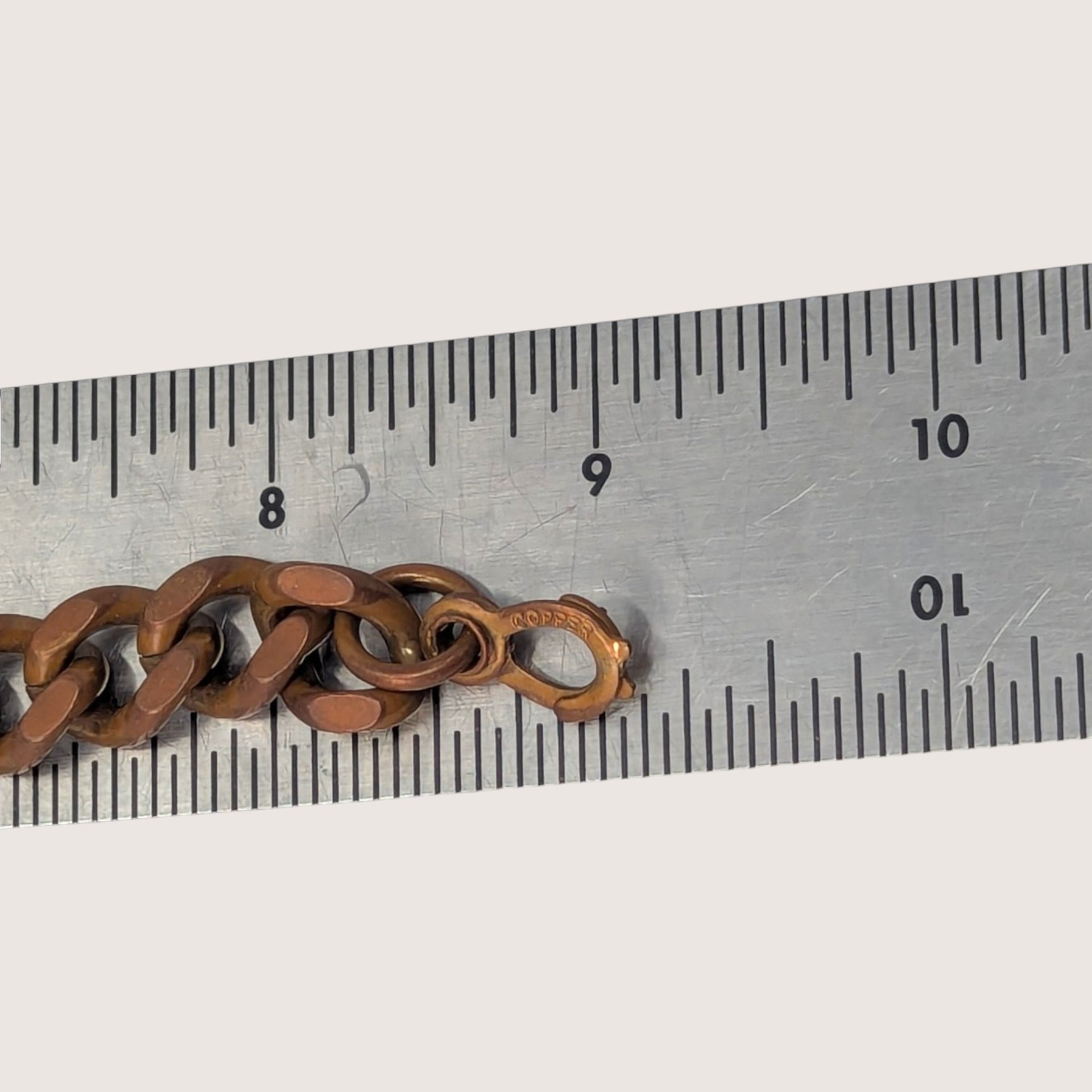 Vintage Solid Copper Chunky Curb Link Bracelet