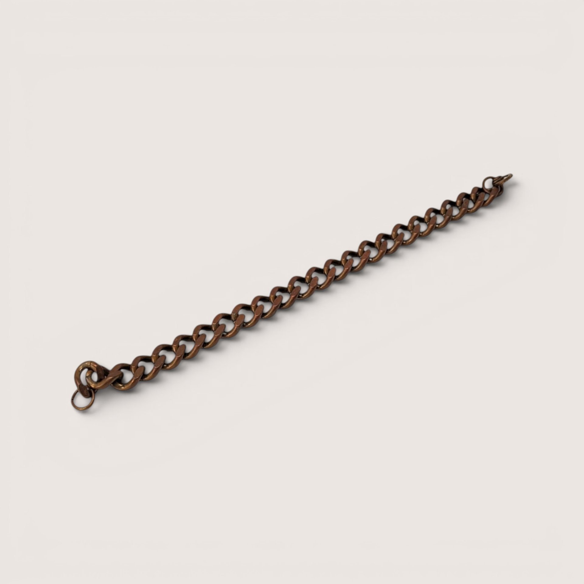 Vintage Solid Copper Chunky Curb Link Bracelet